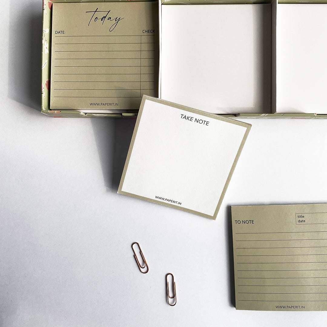 Floral memo pads box