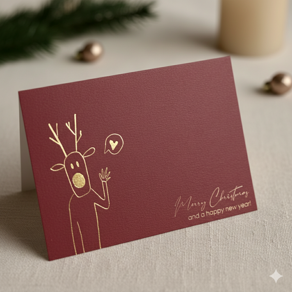 Merry Christmas Post Cards (Foiled) (Set Of 6)