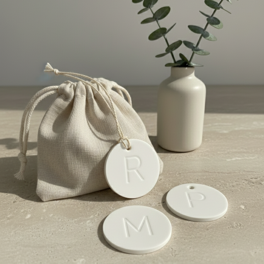 Alphabet Debossed Tags — Set of 26