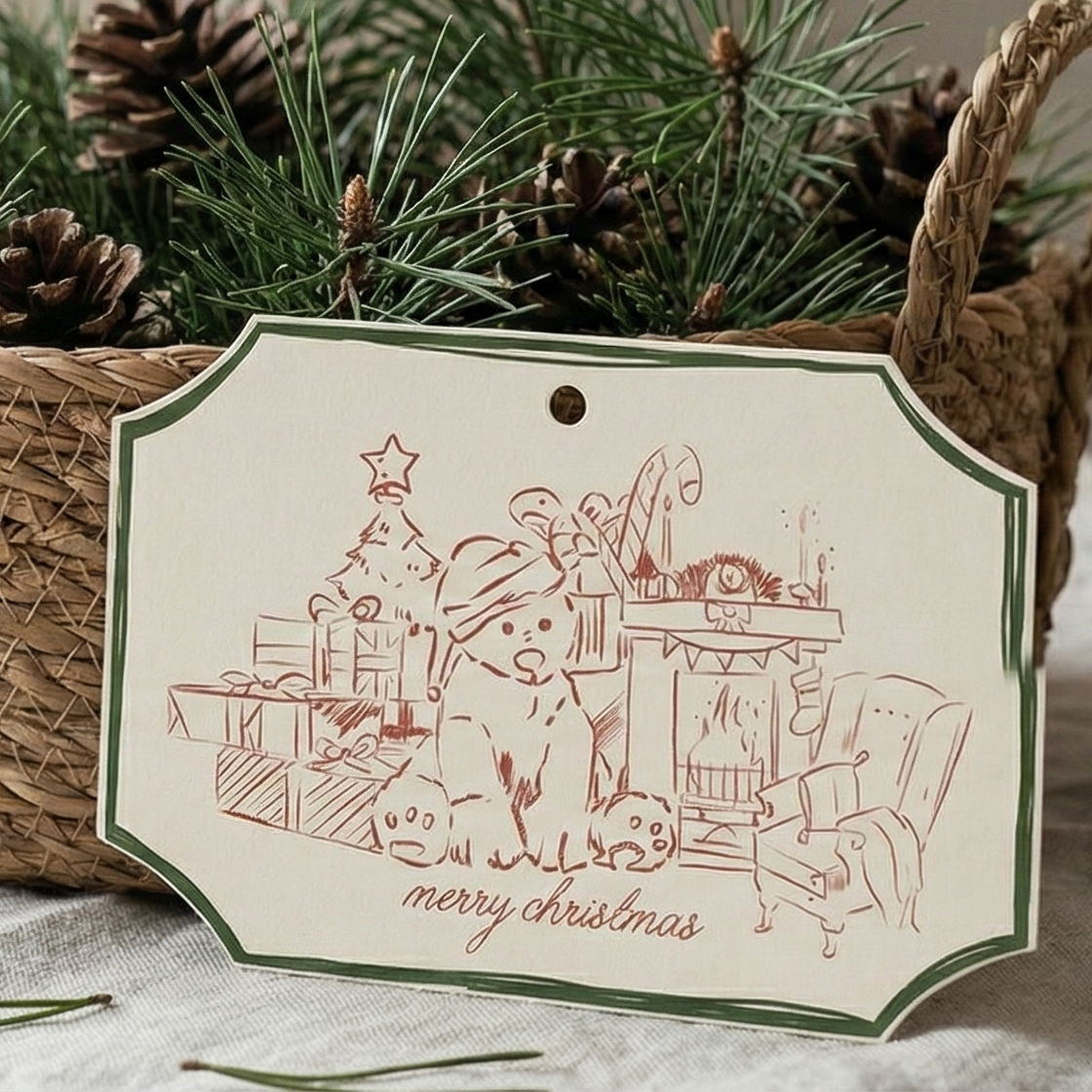 Holiday home tags (set of 12)