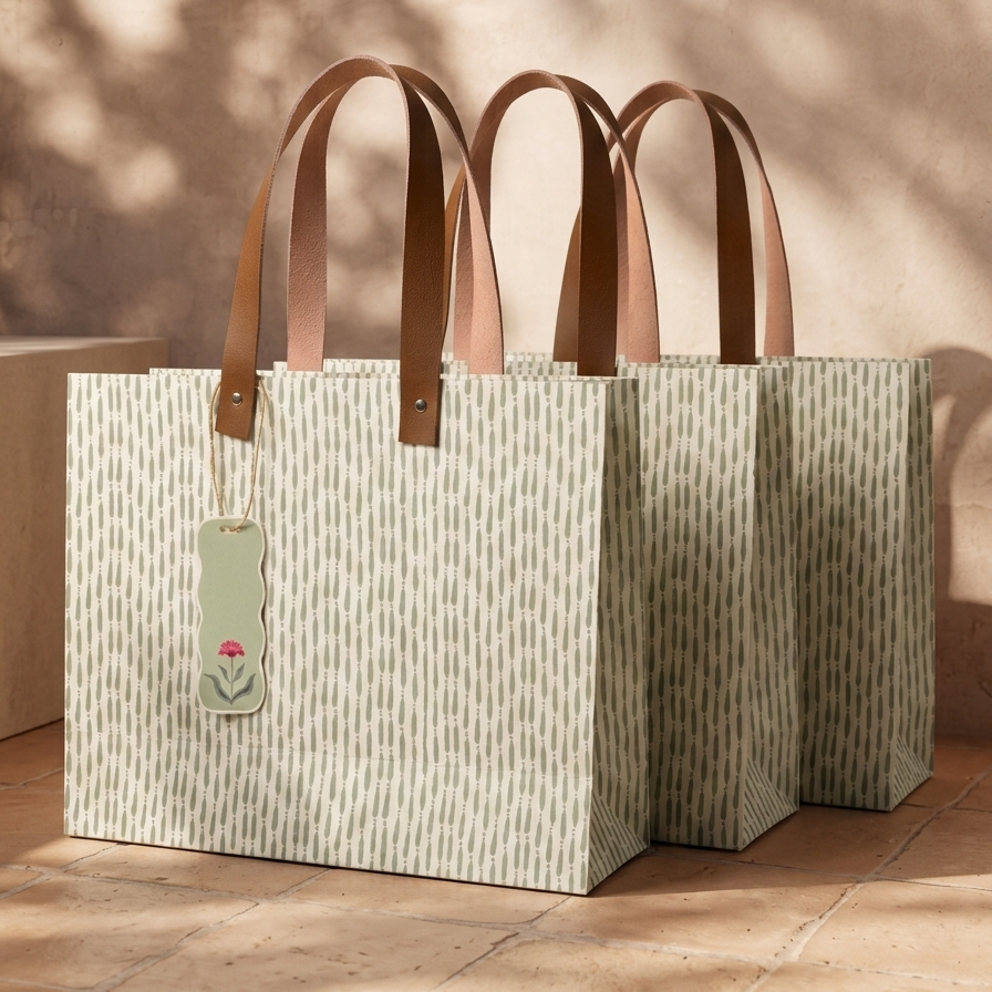 Sage Gift Bag (15 × 9.5 × 4.5 inches)