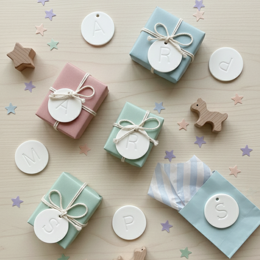 Alphabet Debossed Tags — Set of 26