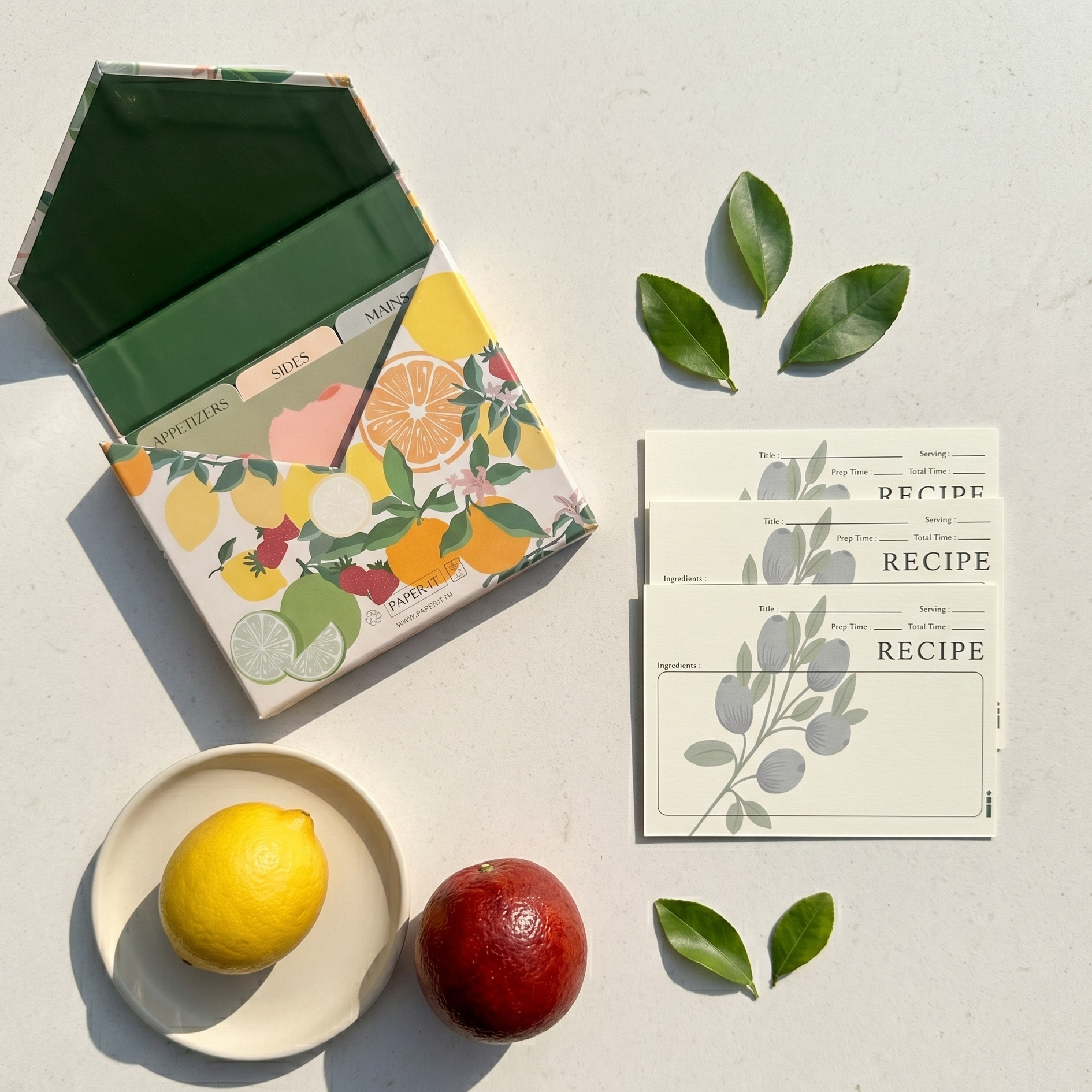 Citrus Grove | Recipe Cards Box