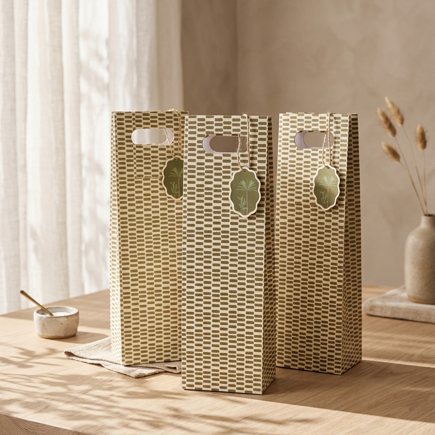 Oak Wine Bag (4 × 16.5 × 4 inches)