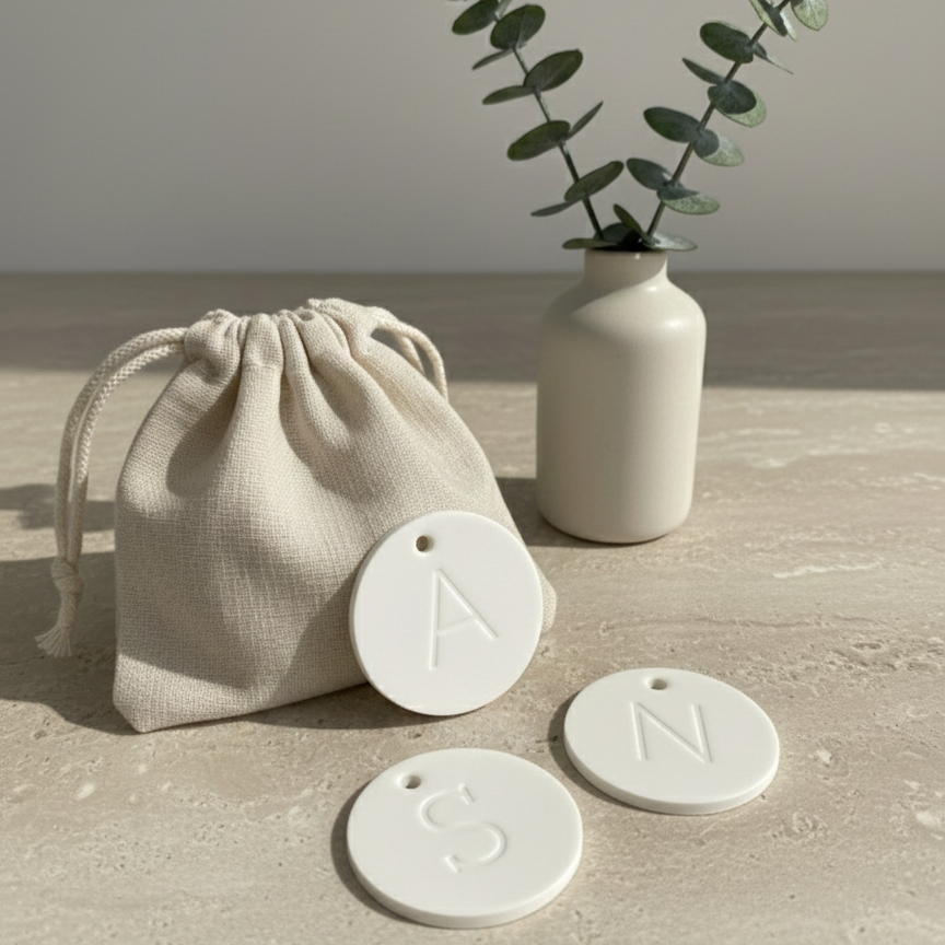 Alphabet Debossed Tags — Set of 26