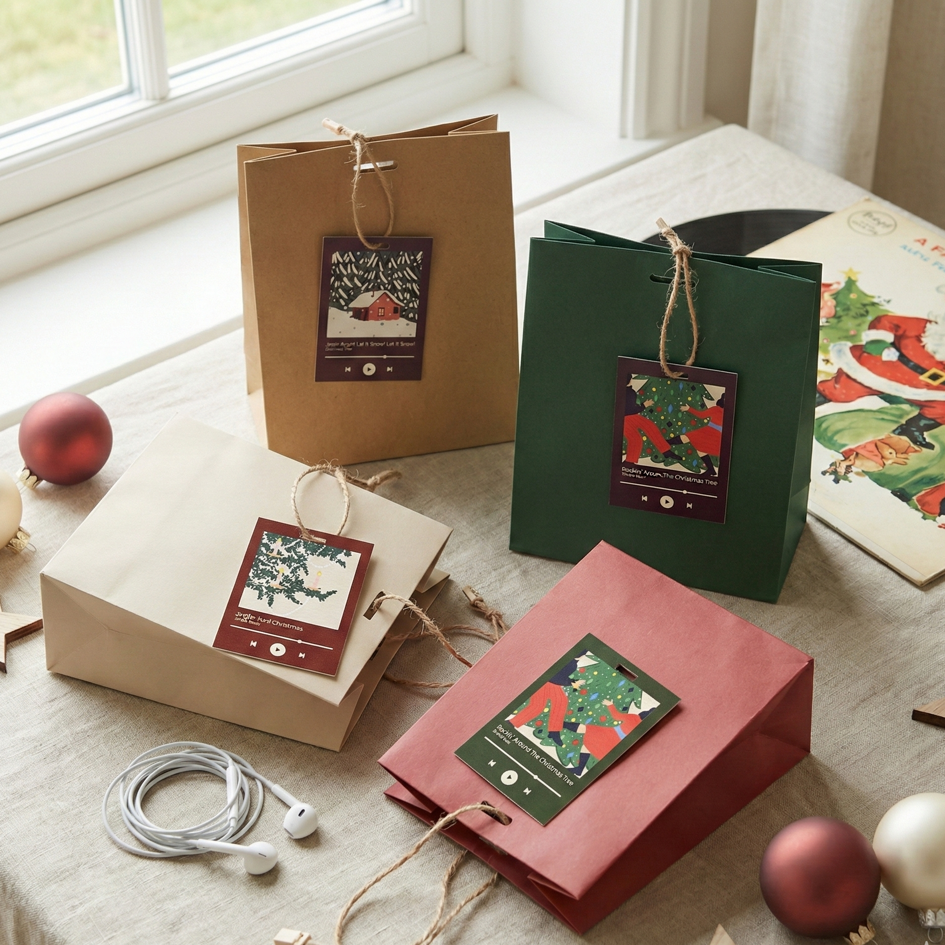 Christmas classic playlist gift tags (set of 12)