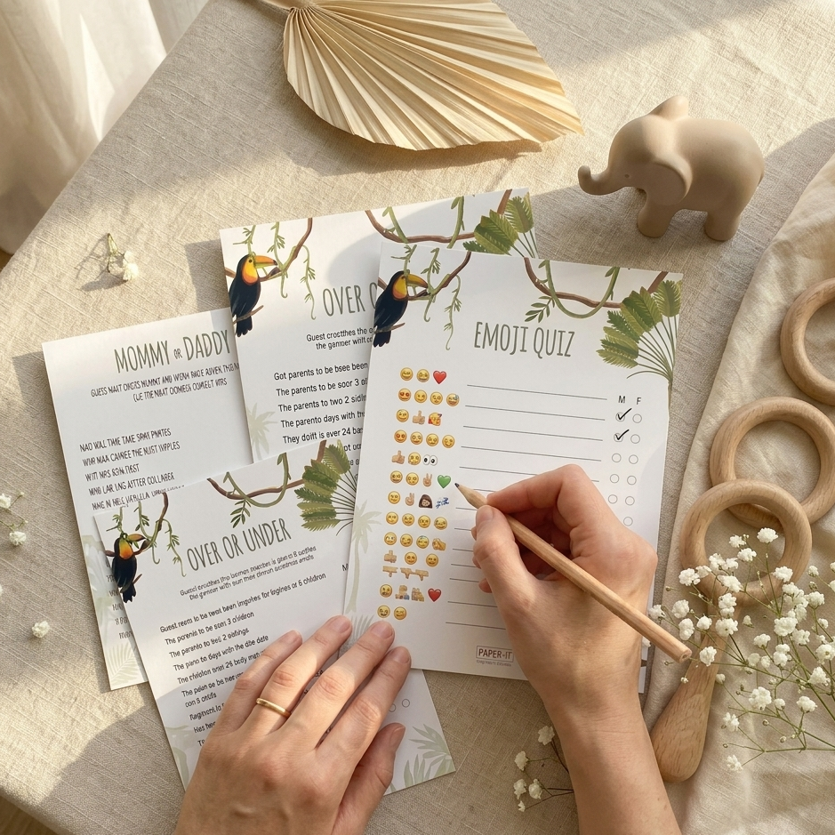 Baby shower games (set of 20)