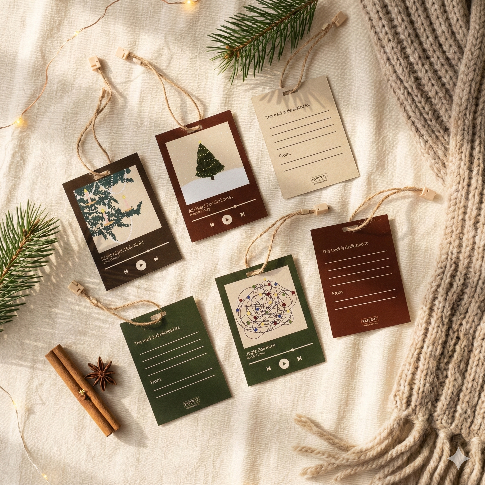 Christmas classic playlist gift tags (set of 12)