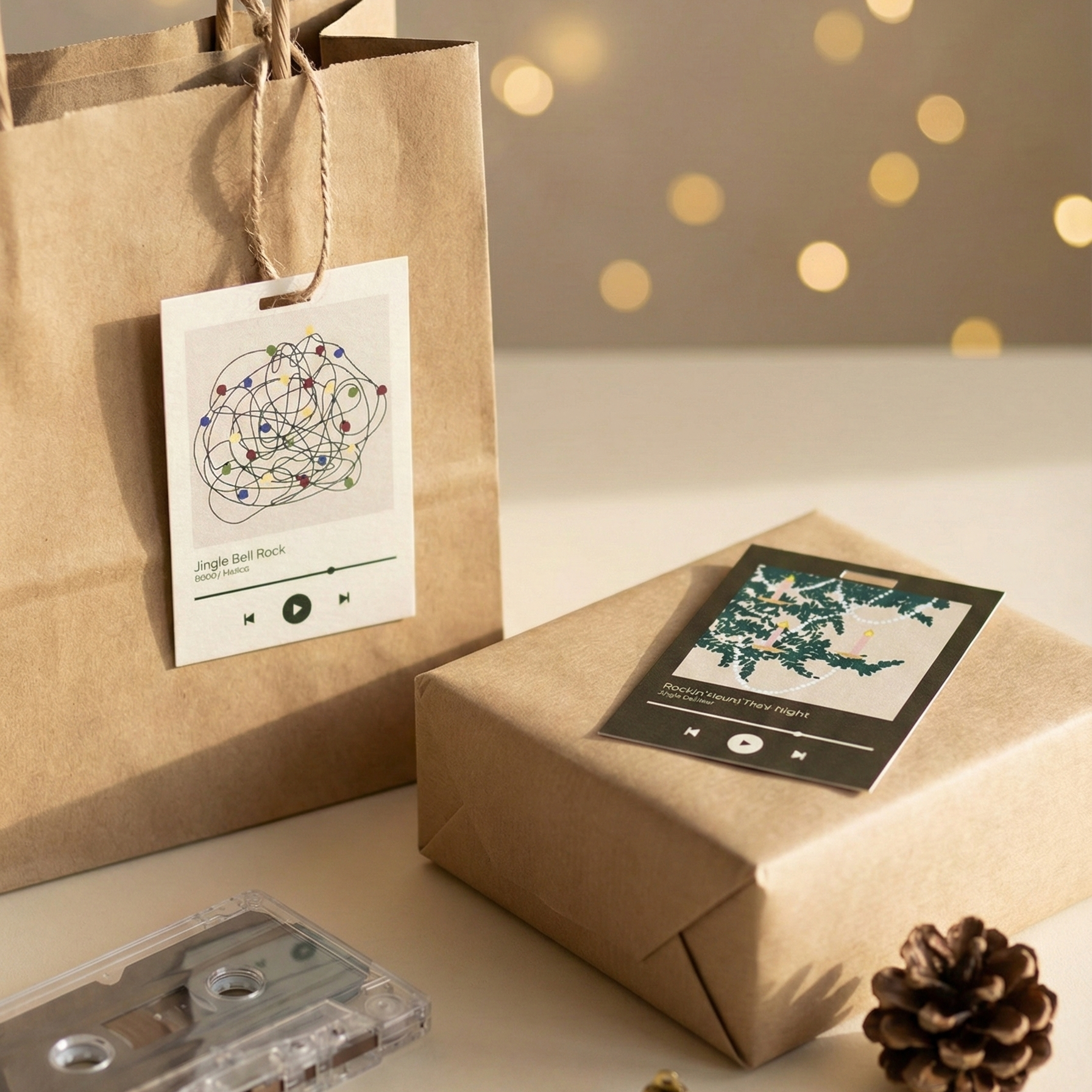 Christmas classic playlist gift tags (set of 12)