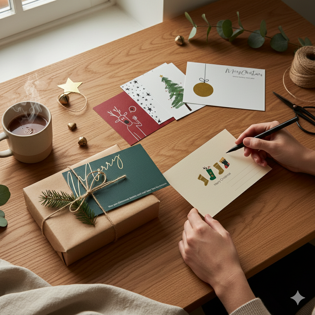 Merry Christmas Post Cards (Foiled) (Set Of 6)