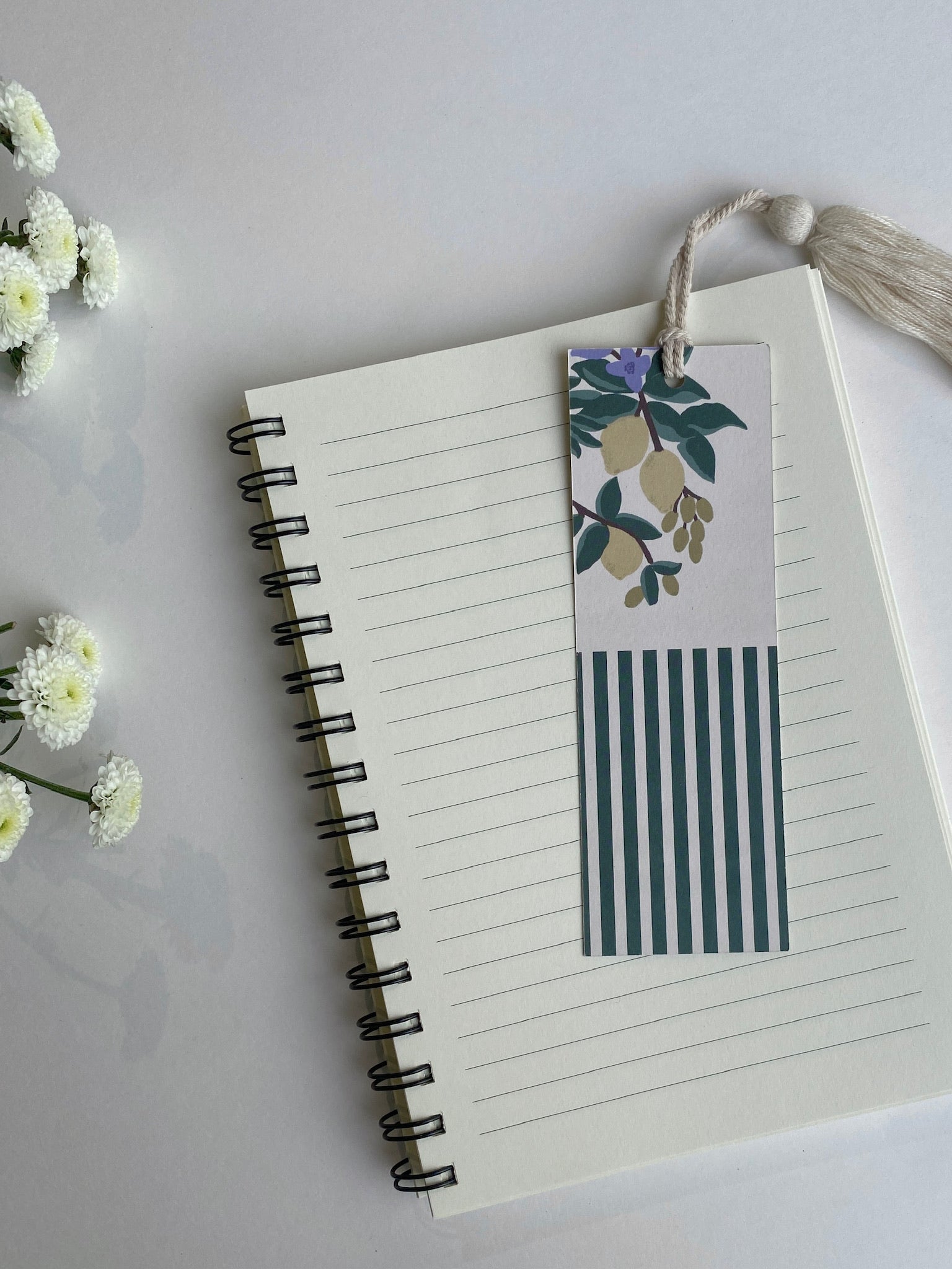 Lines & lemon bookmarks (set of 6)