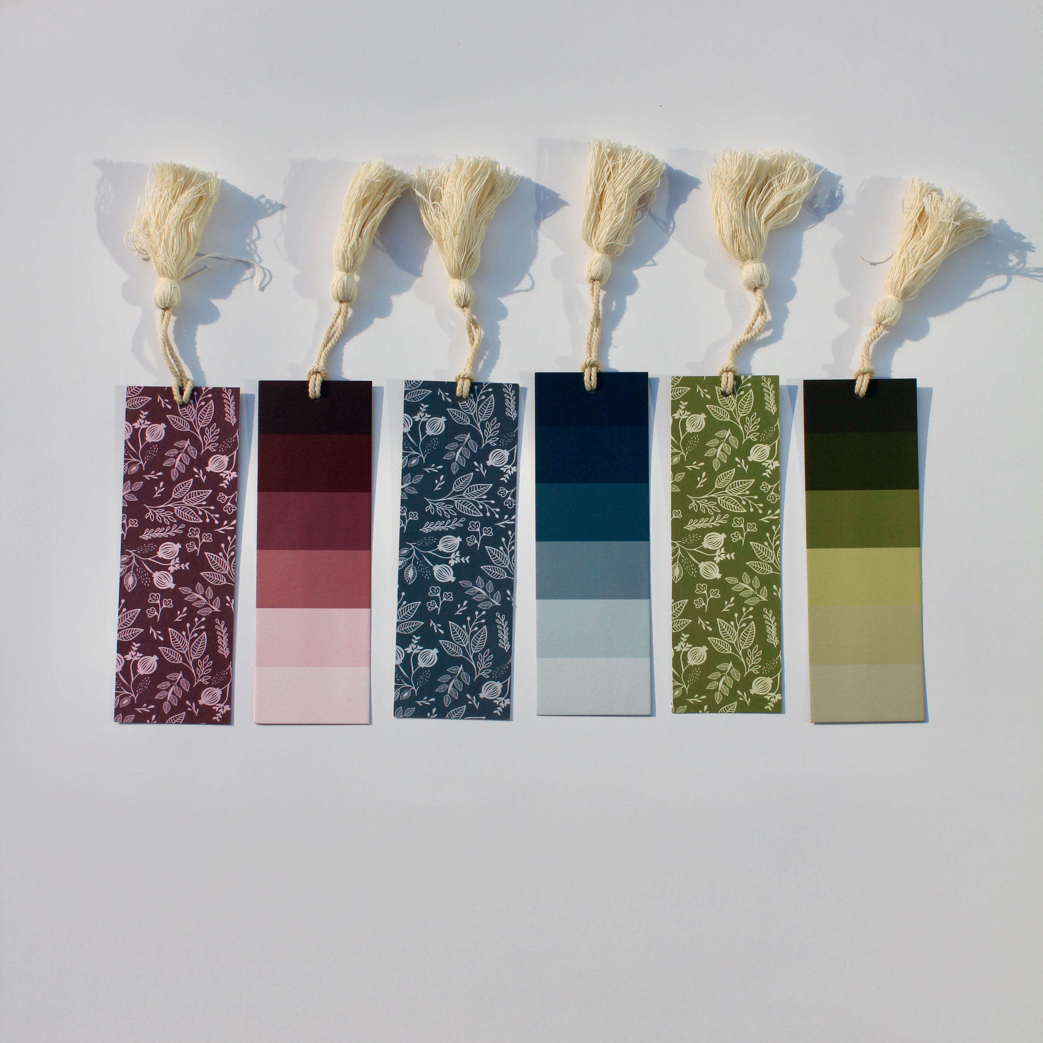 Leaves + Colourblock bookmarks (set of 6)