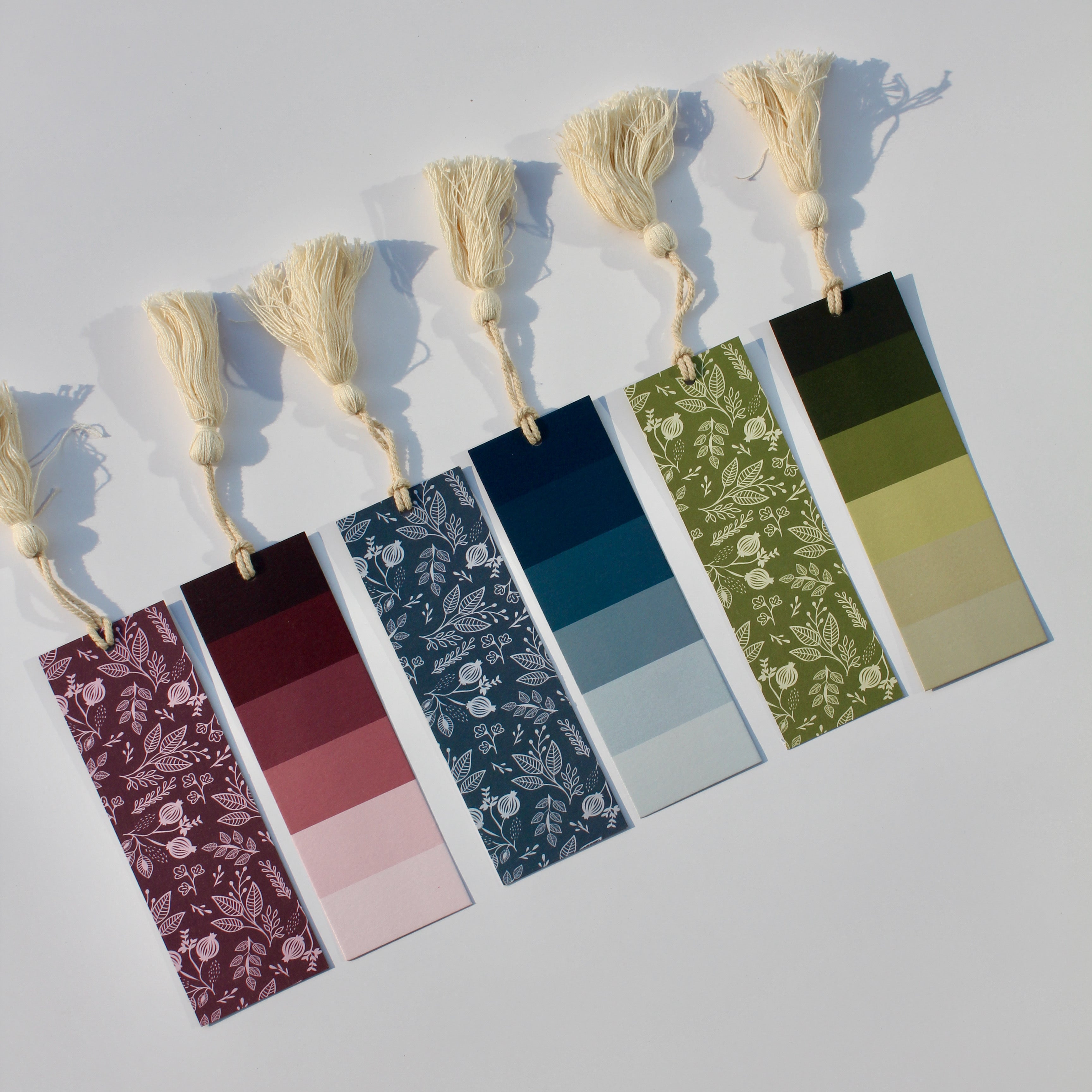 Leaves + Colourblock bookmarks (set of 6)