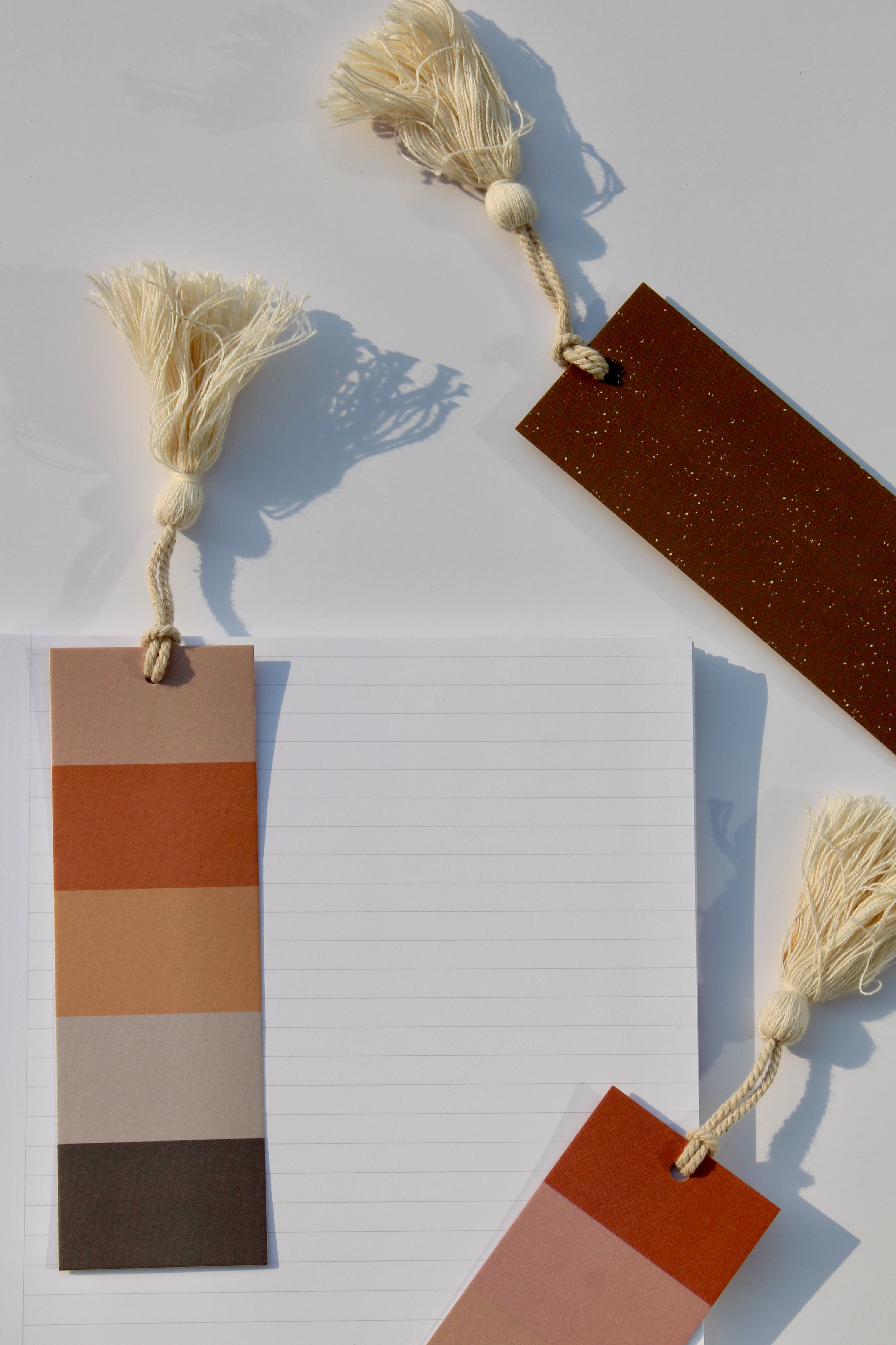 Palette + Cream tan bookmarks (set of 6)