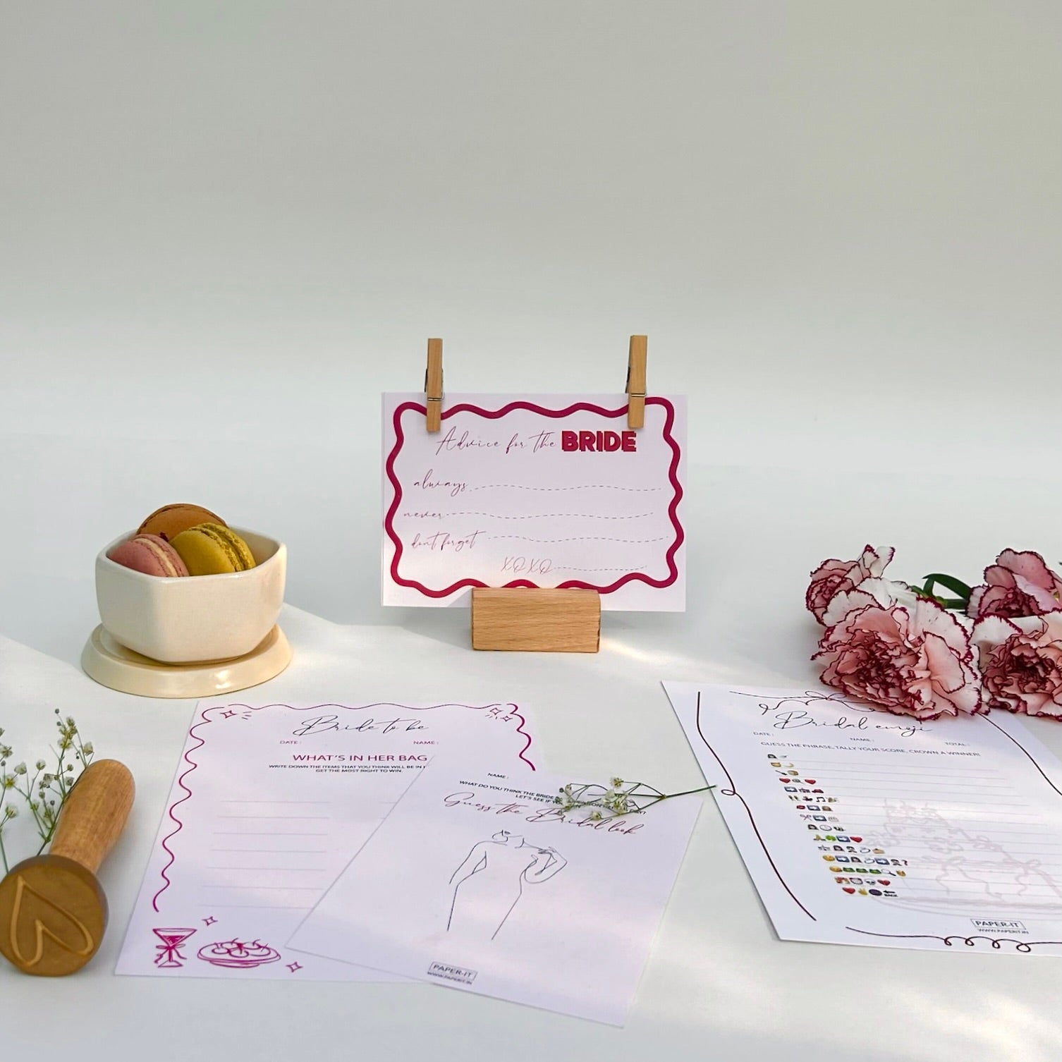 Bridal shower games (set of 30)