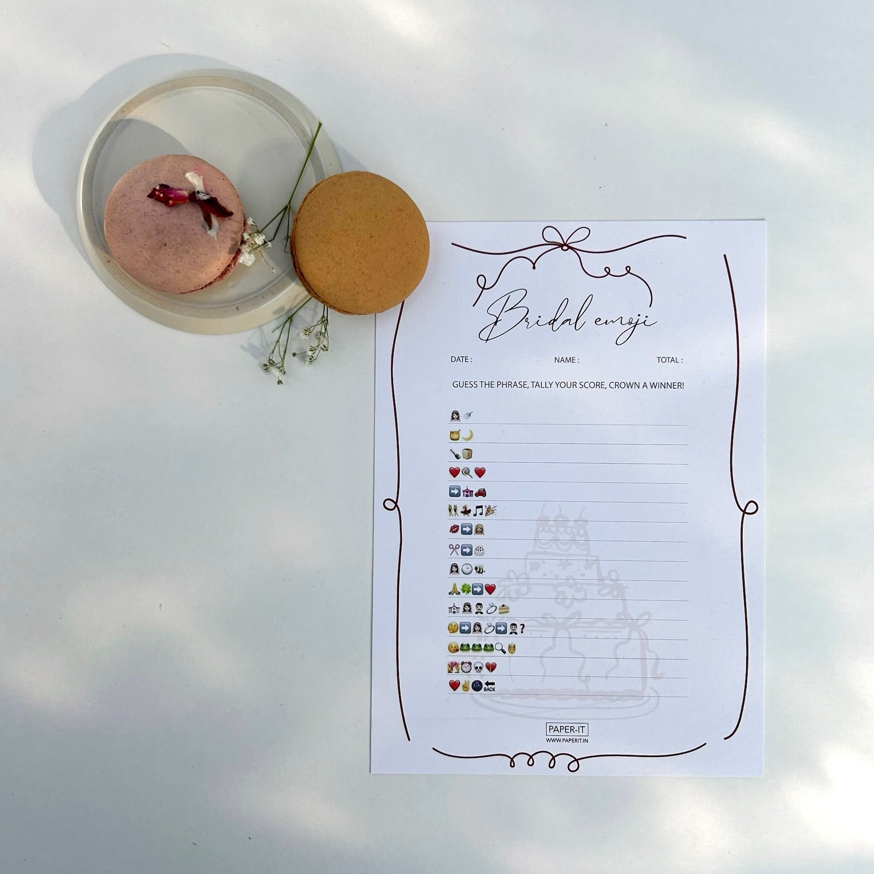 Bridal shower games (set of 30)