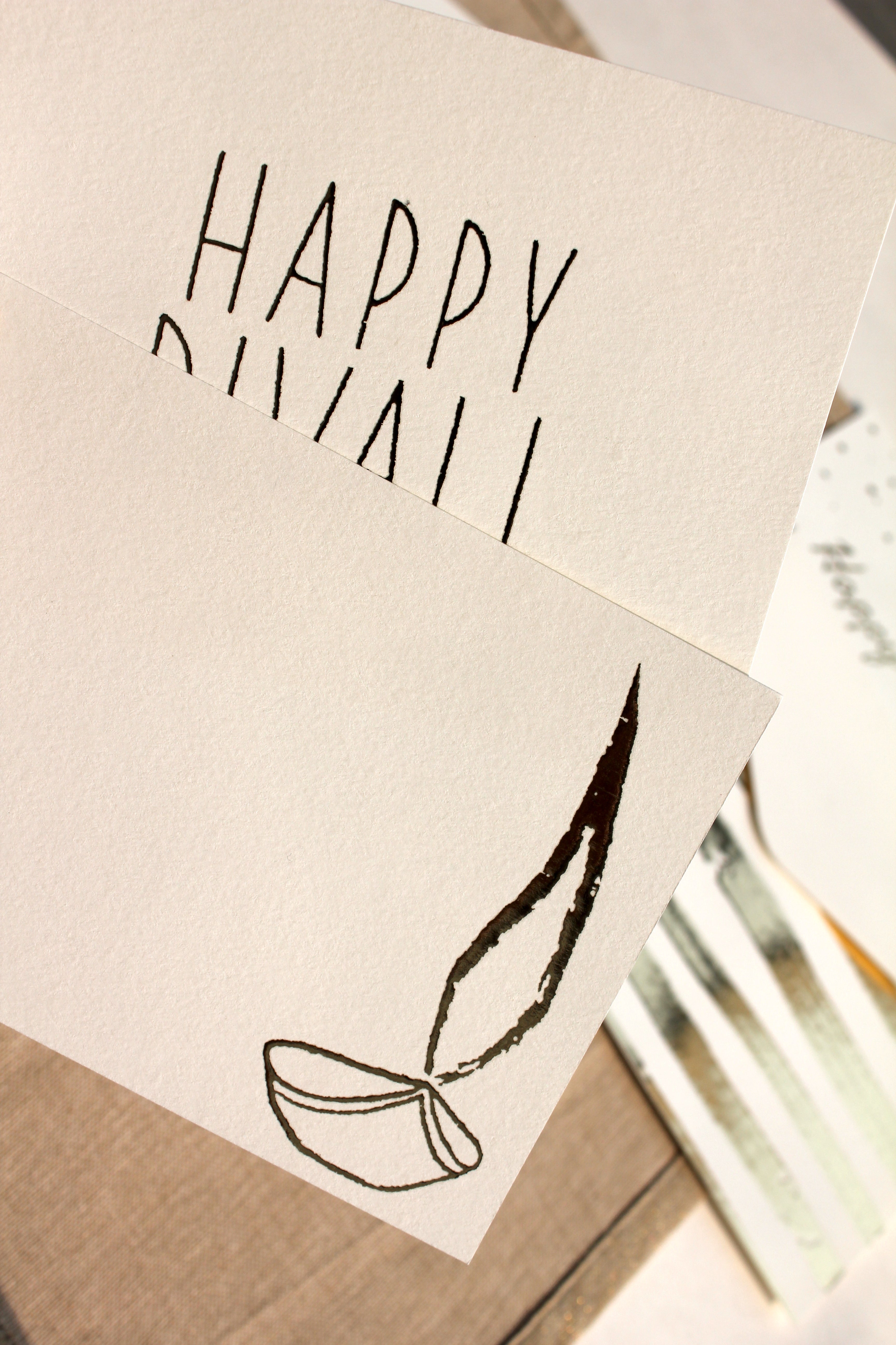 Diwali festive cards (foiled) set of 6
