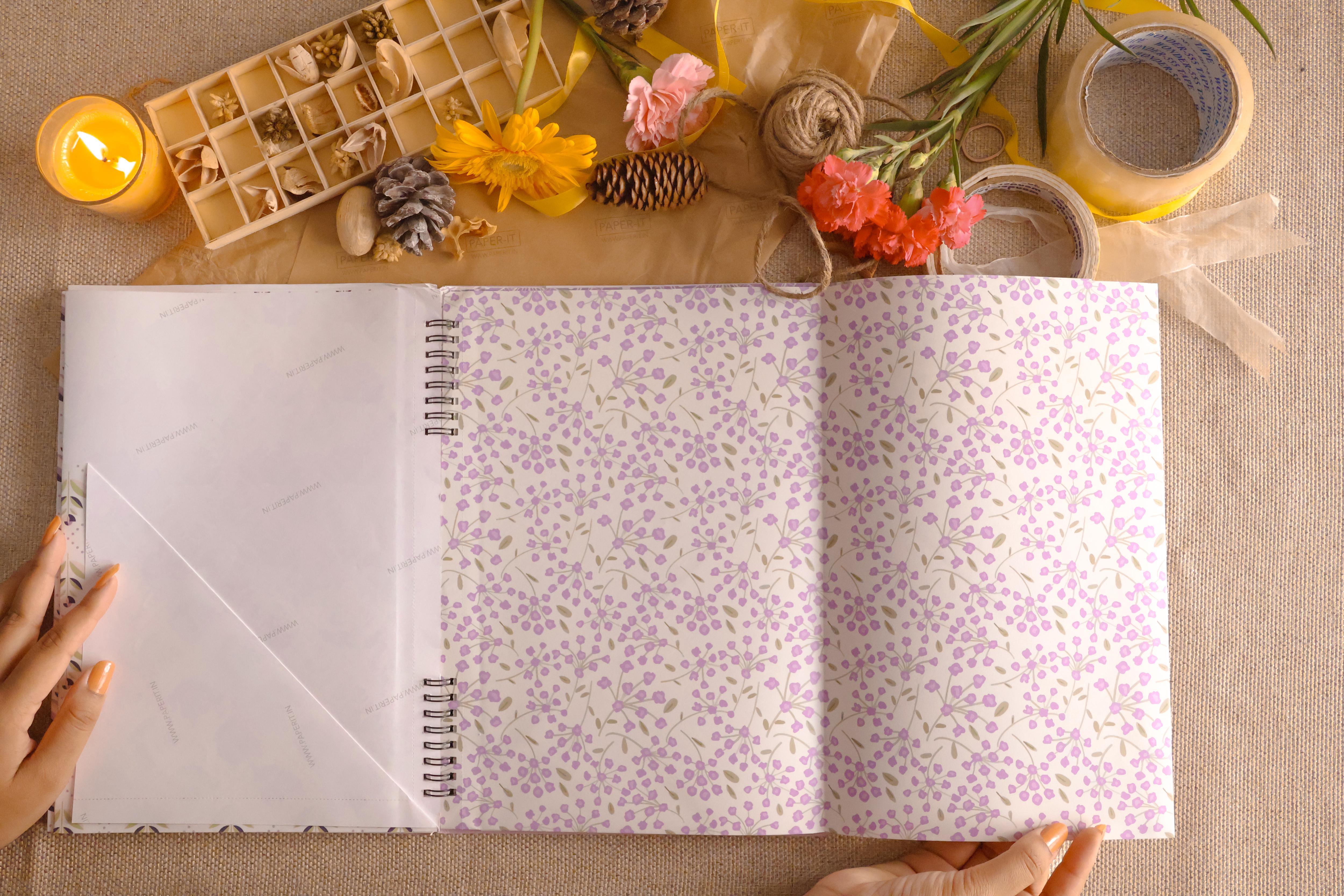 Lilac Wrapping sheet book (10 sheets)