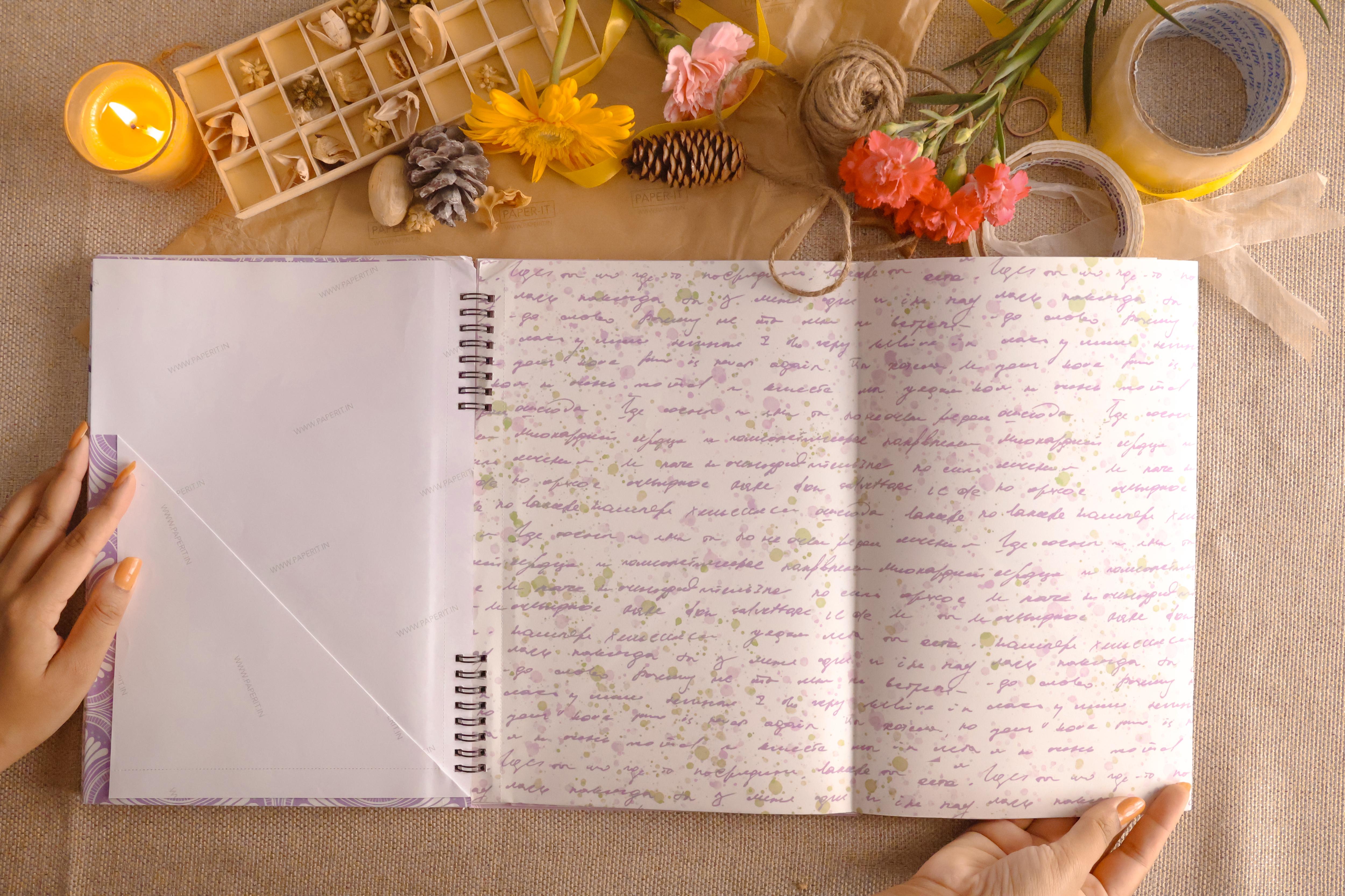 Lilac Wrapping sheet book (10 sheets)