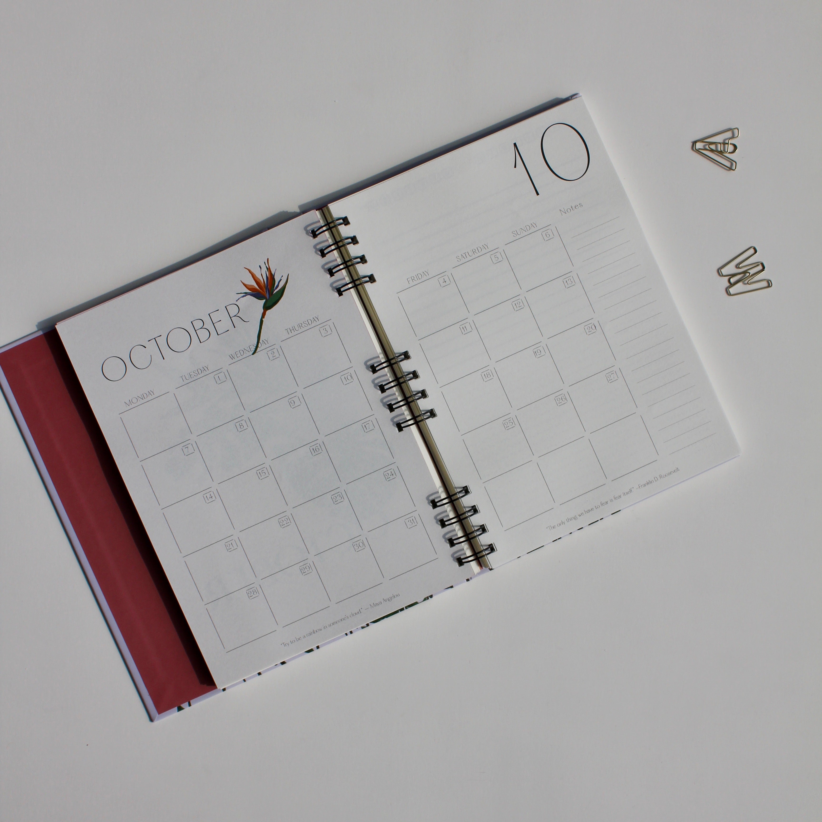 Floral cluster | Set of 2 half yearly planner book