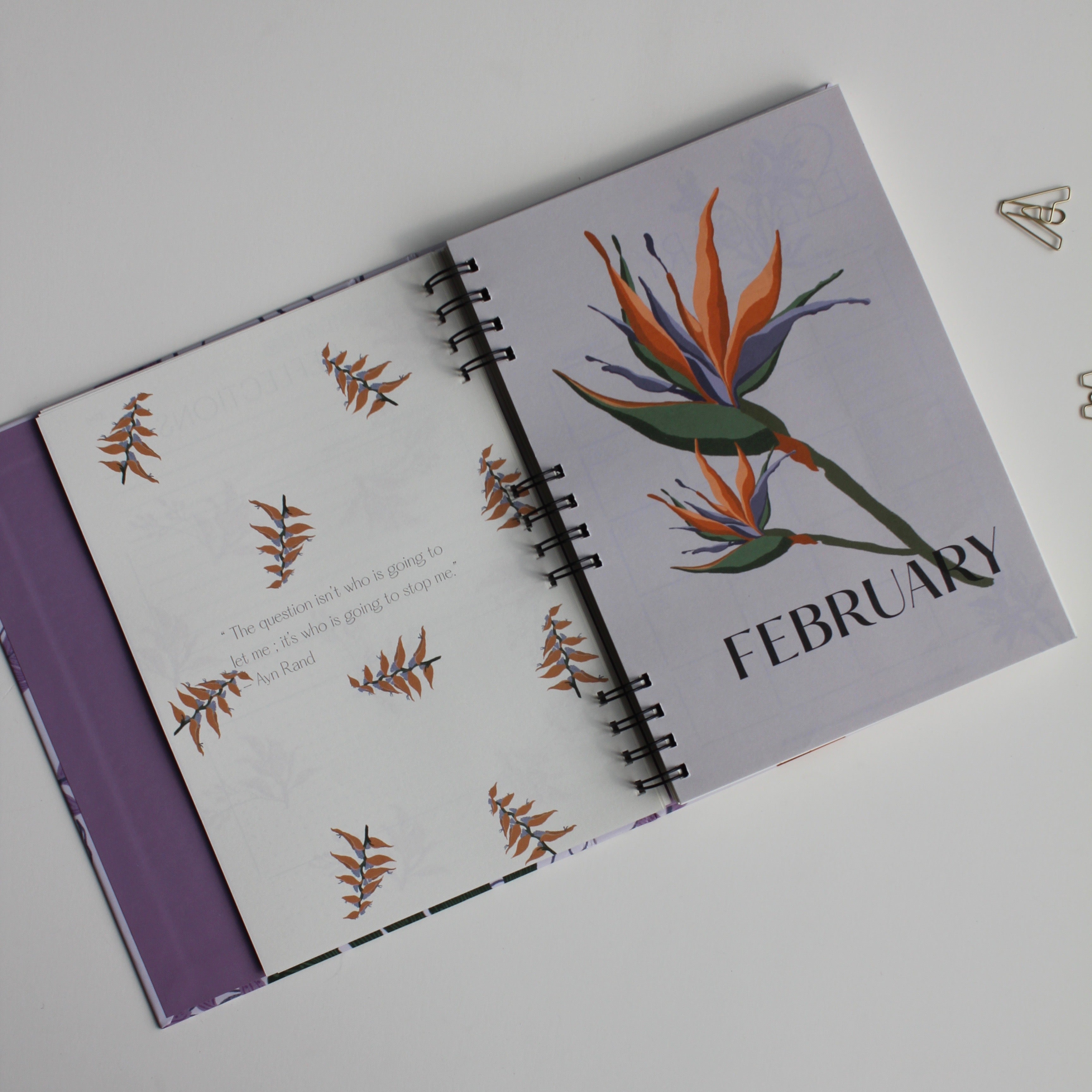 Floral cluster | Set of 2 half yearly planner book