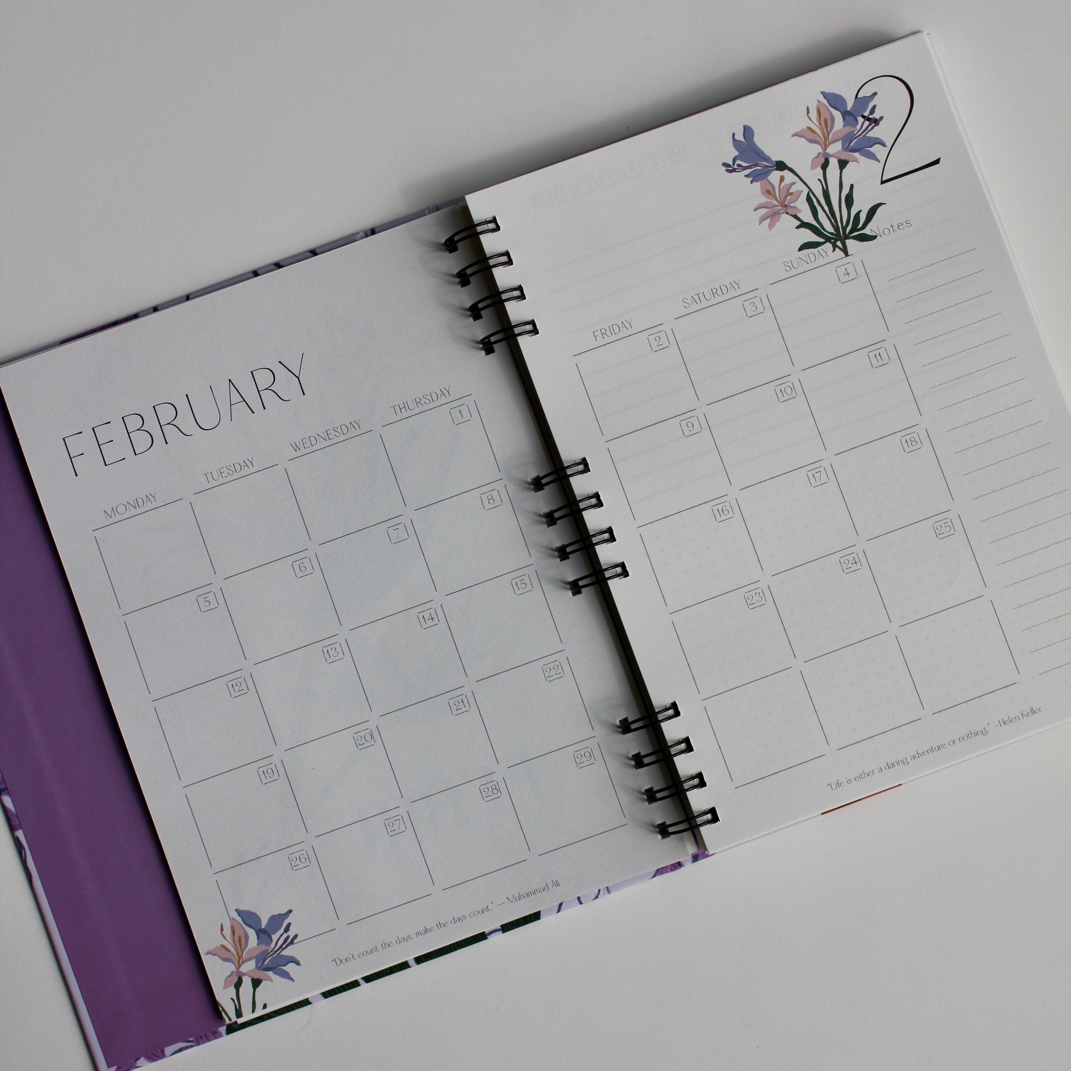 Floral cluster | Set of 2 half yearly planner book