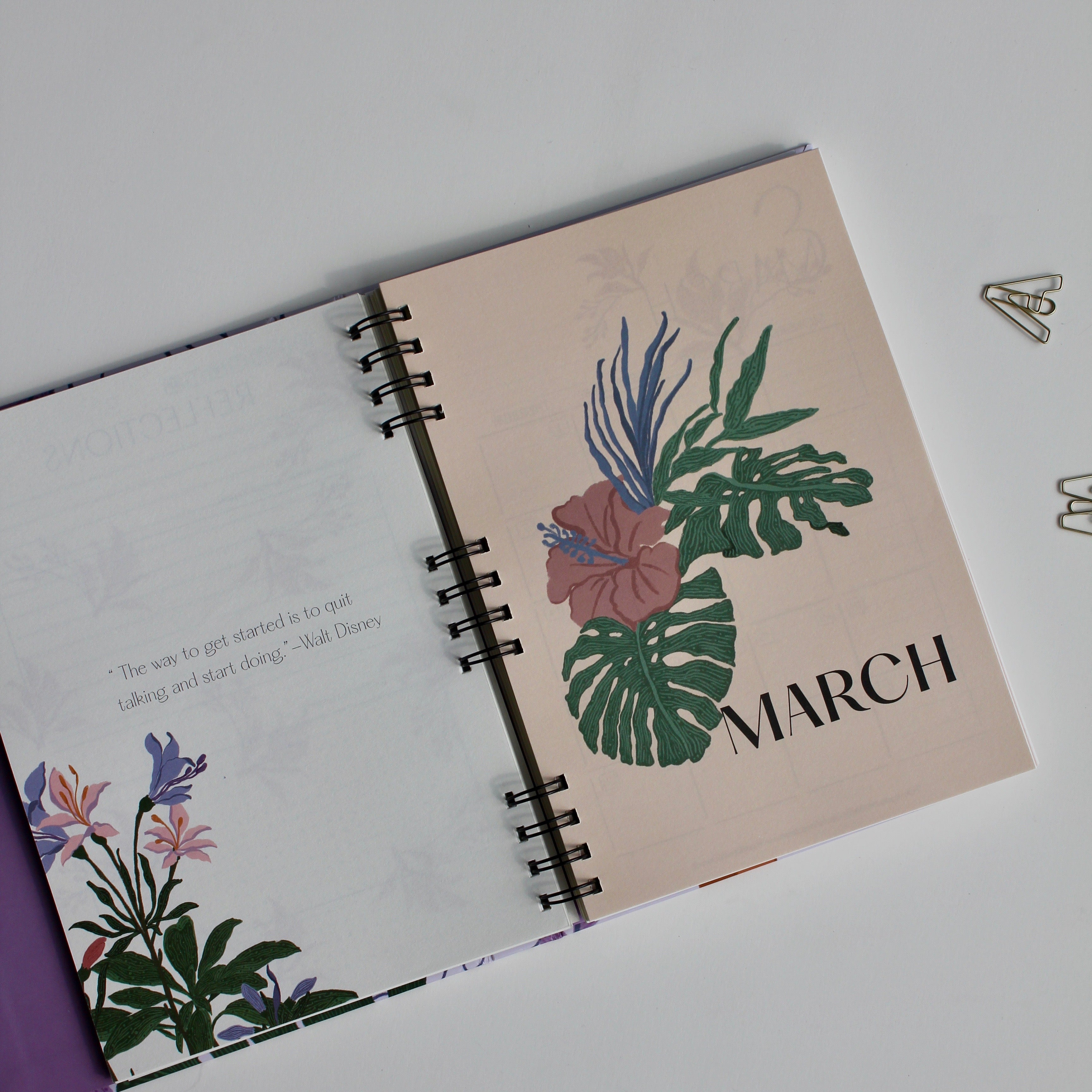 Floral cluster | Set of 2 half yearly planner book