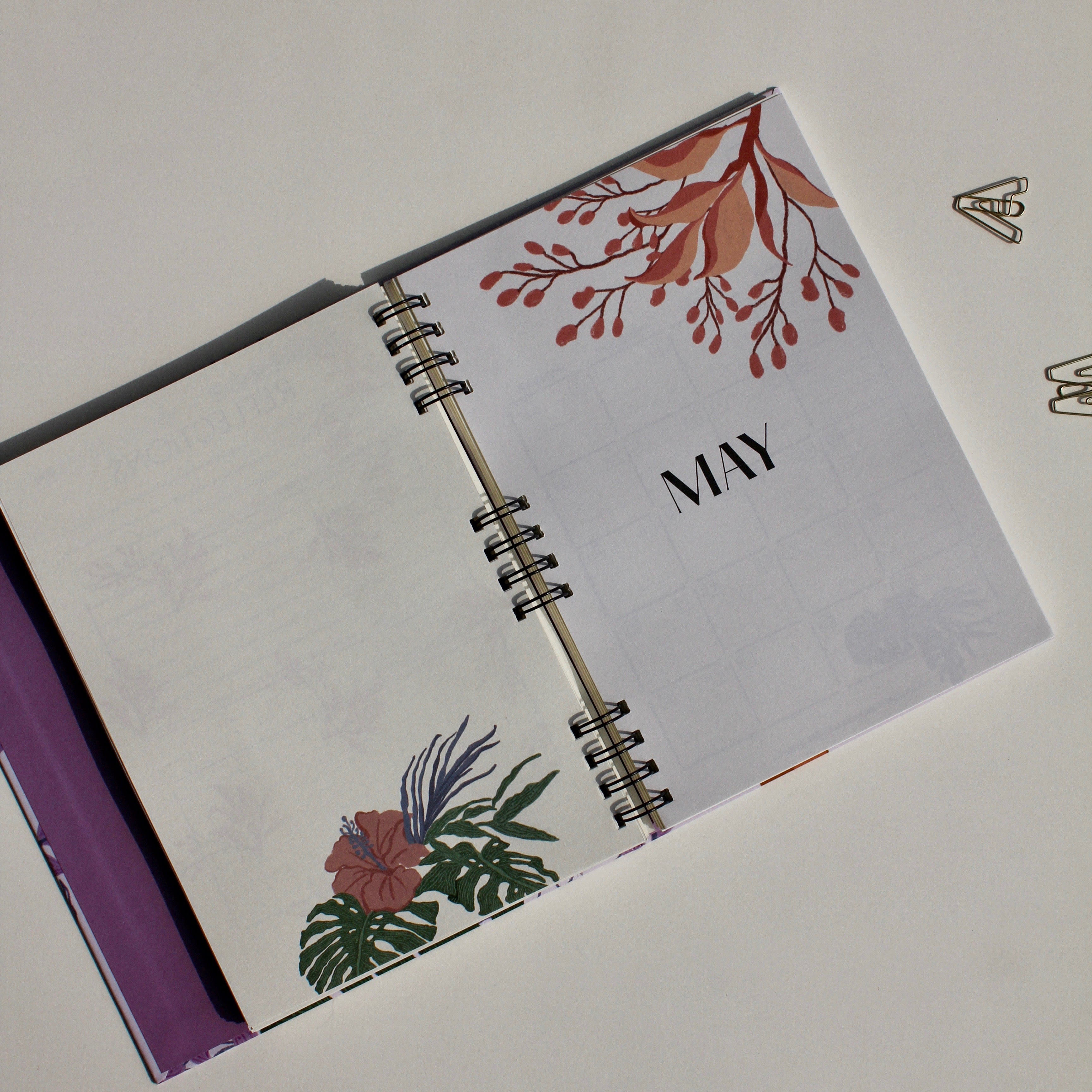 Floral paradise | Set of 2 half yearly planner book