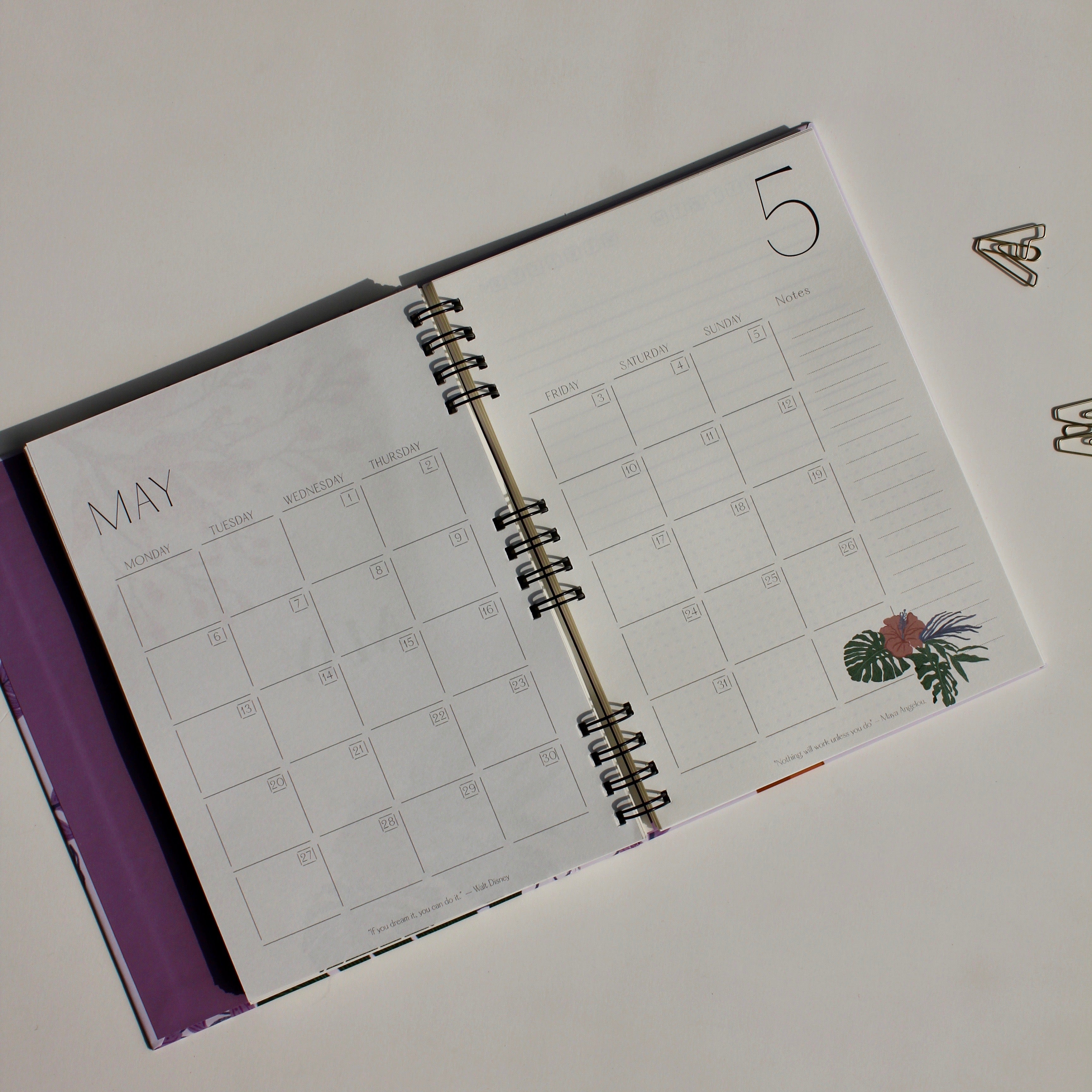 Floral cluster | Set of 2 half yearly planner book