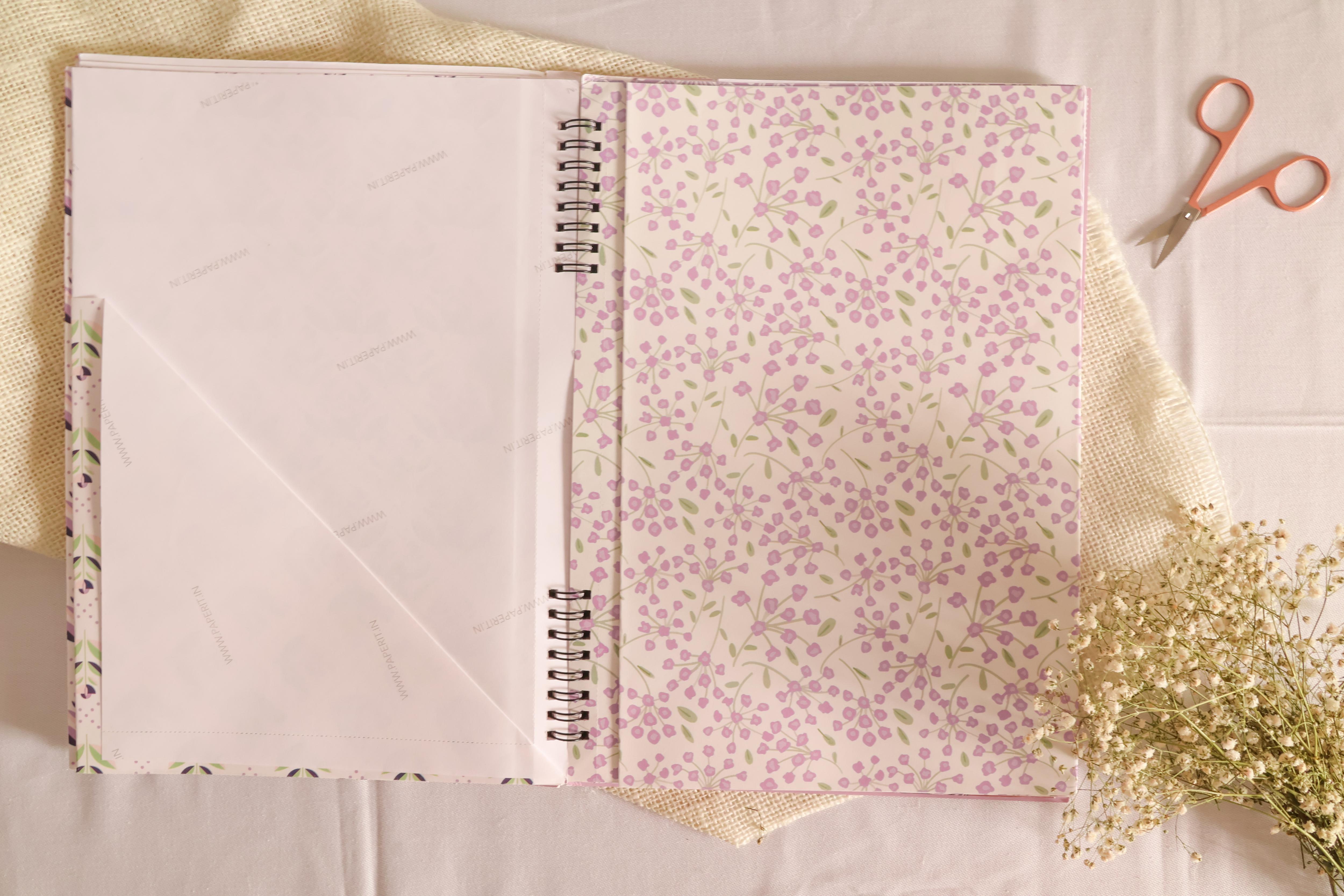 Lilac Wrapping sheet book (10 sheets)