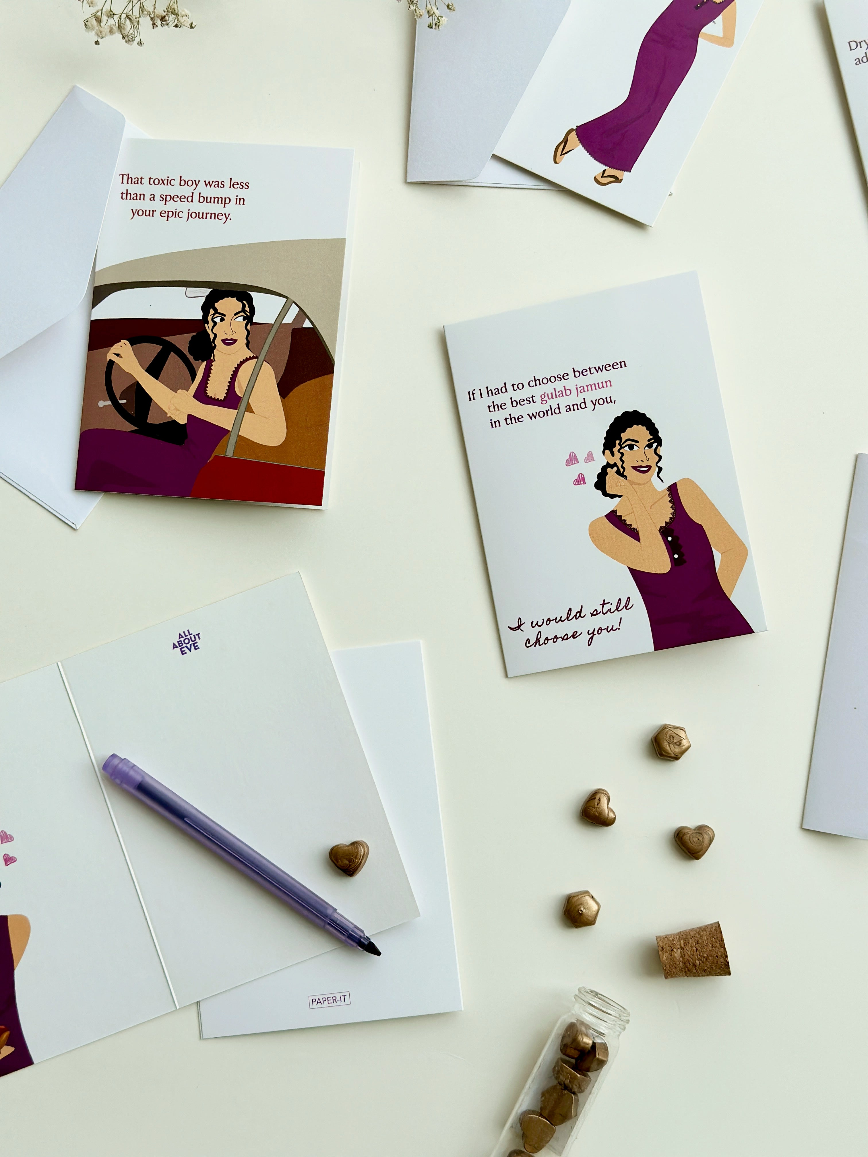 Aunty eve cards <br/> set of 5