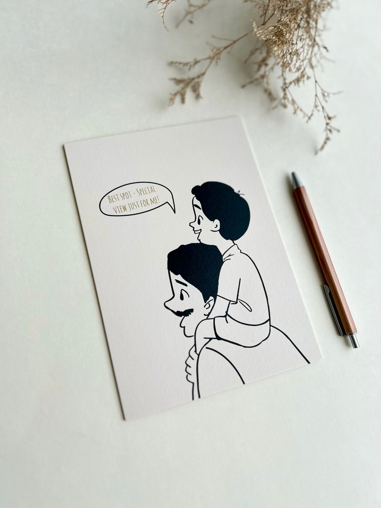 Dad's Little Champ Greeting Card (Foiled)