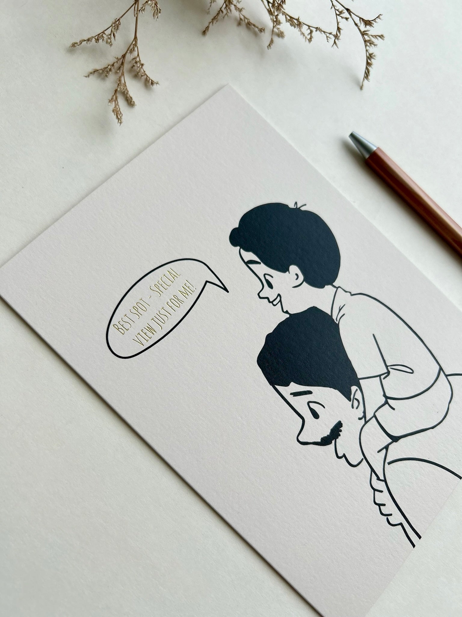 Dad's Little Champ Greeting Card (Foiled)