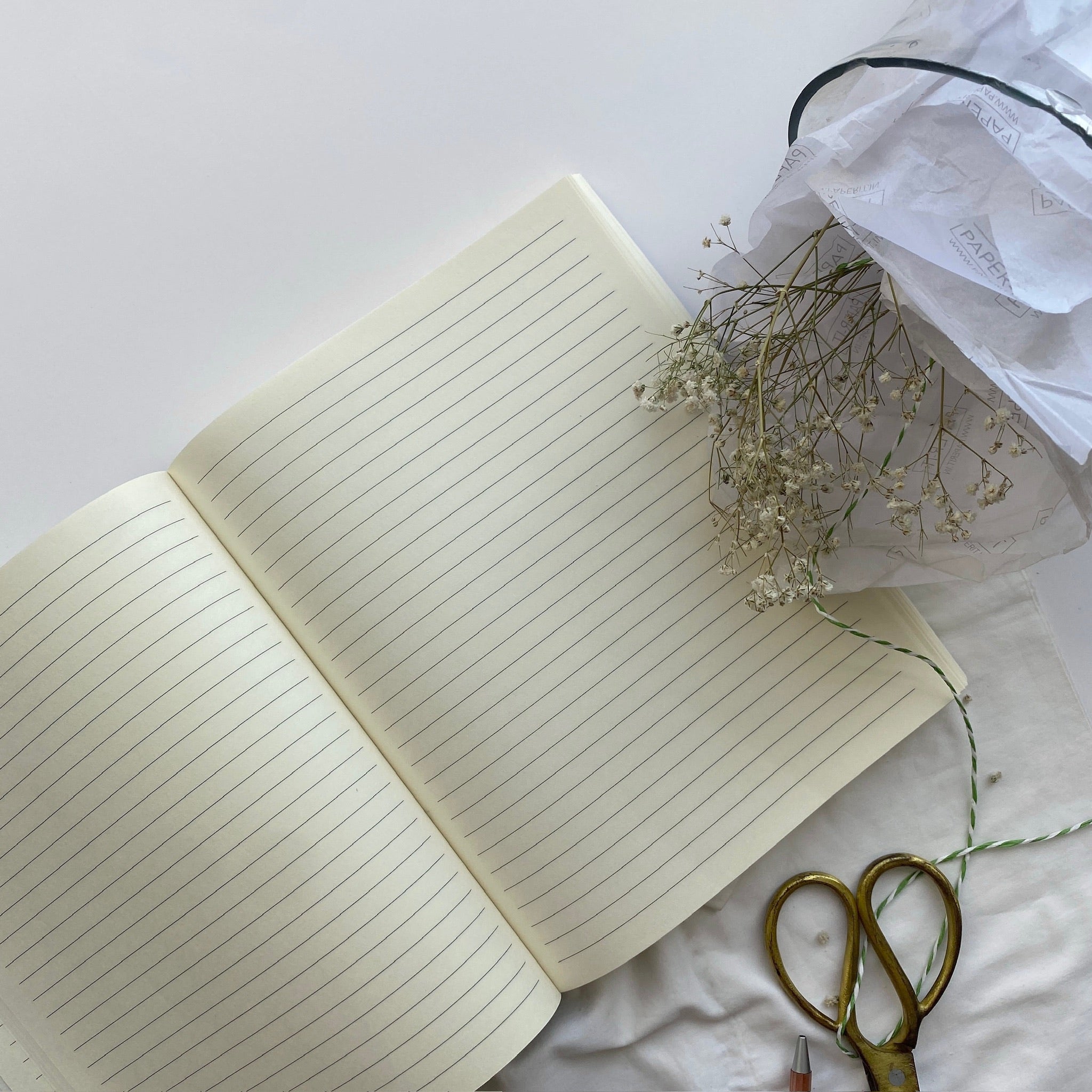 Quiet lines hardcover notebook