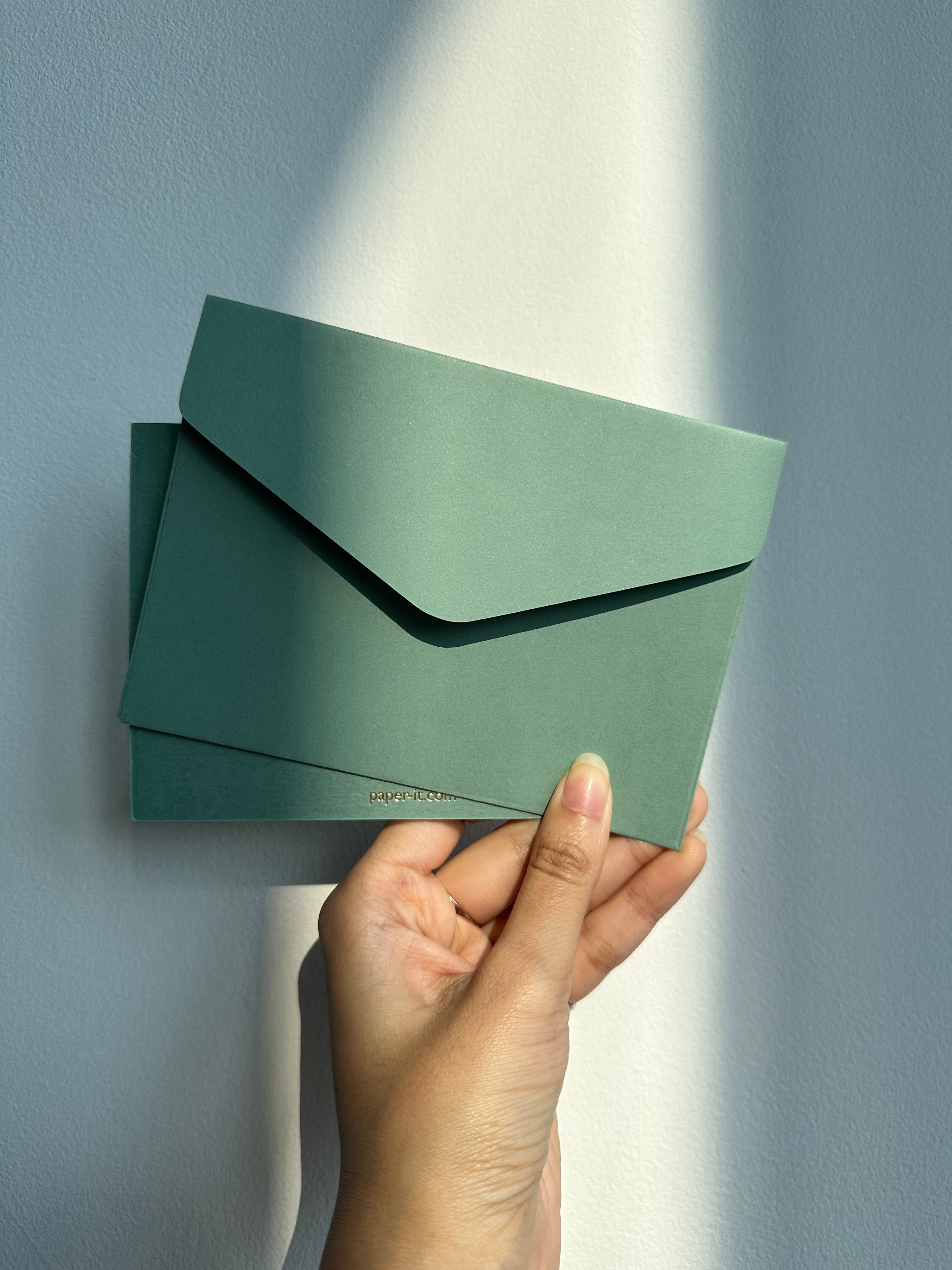 Green With best compliment cards (foiled) set of 5