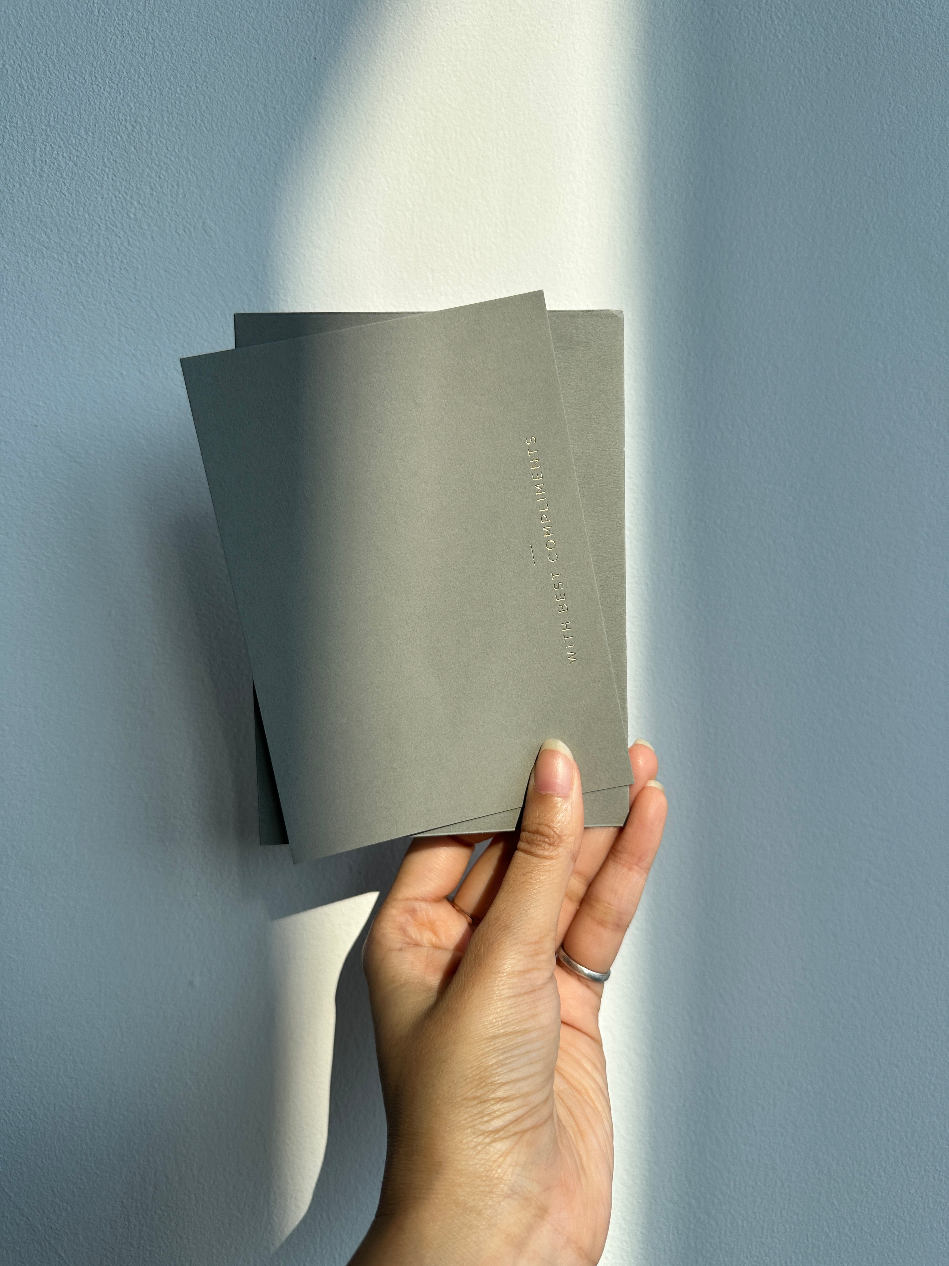 Grey With best compliment cards (foiled) set of 5
