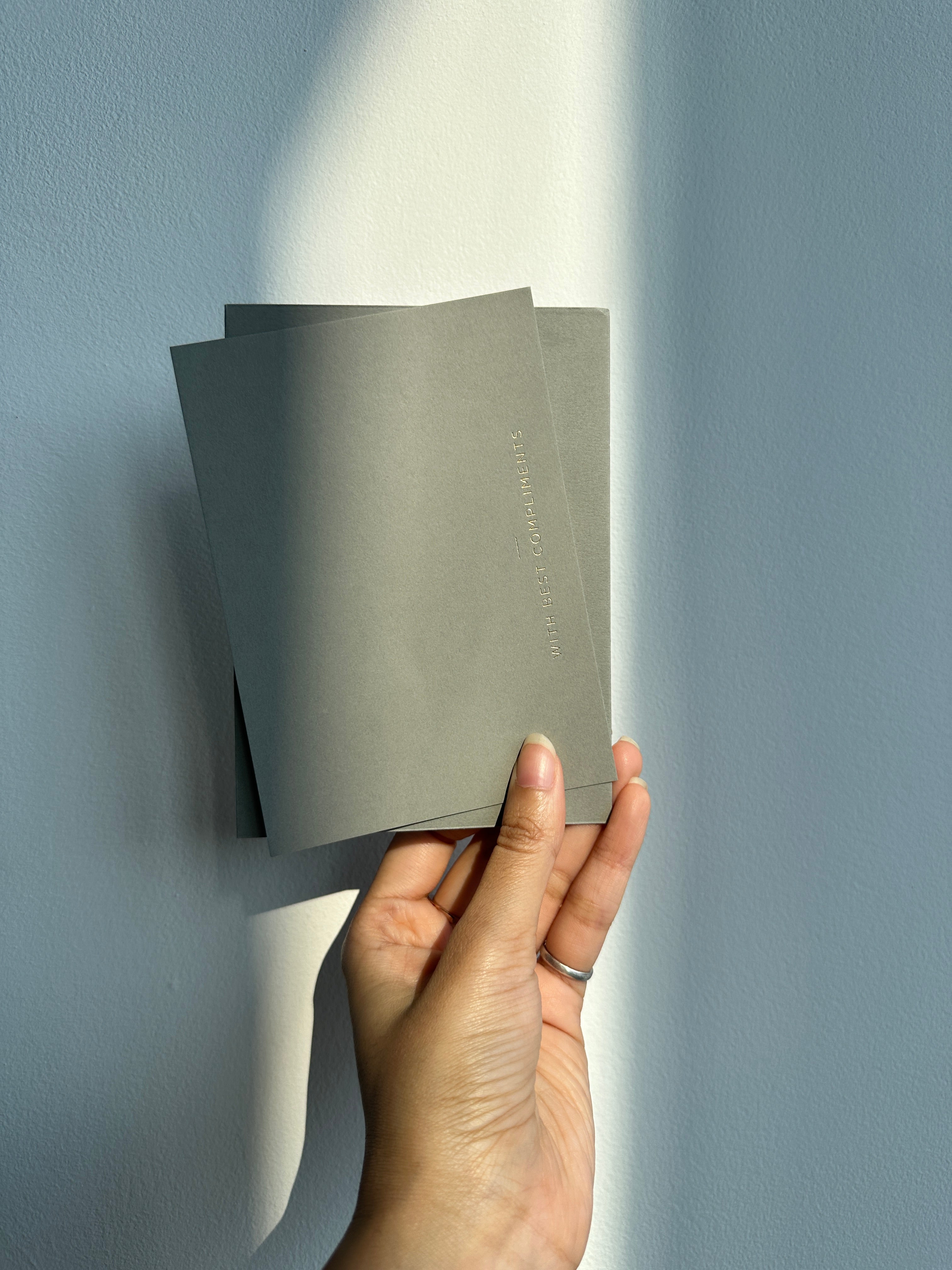 Grey With best compliment cards (foiled) set of 5