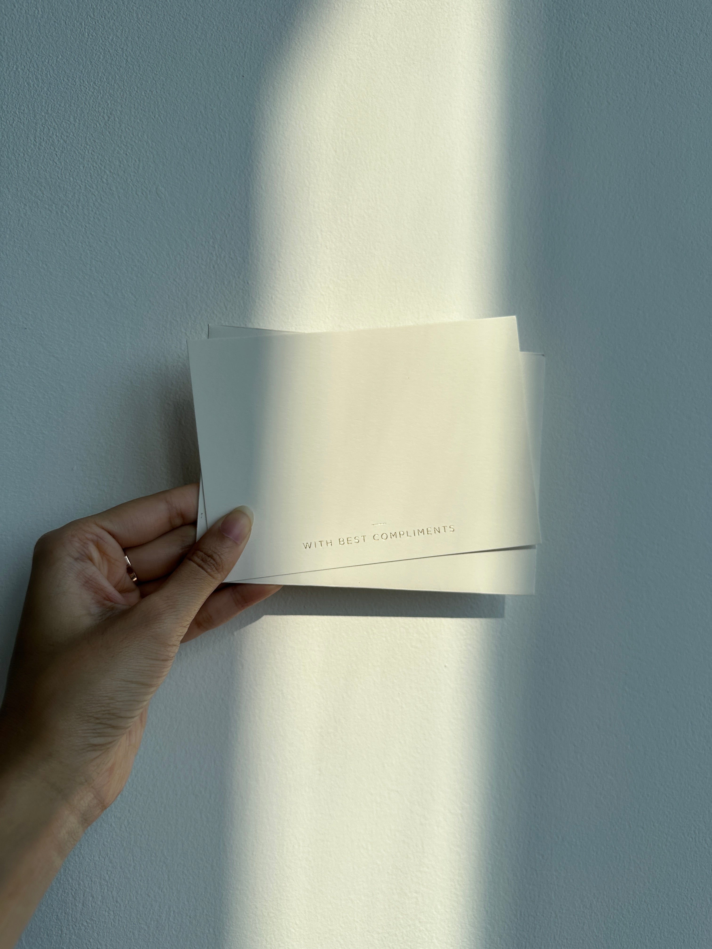 White With best compliment cards (foiled) set of 5