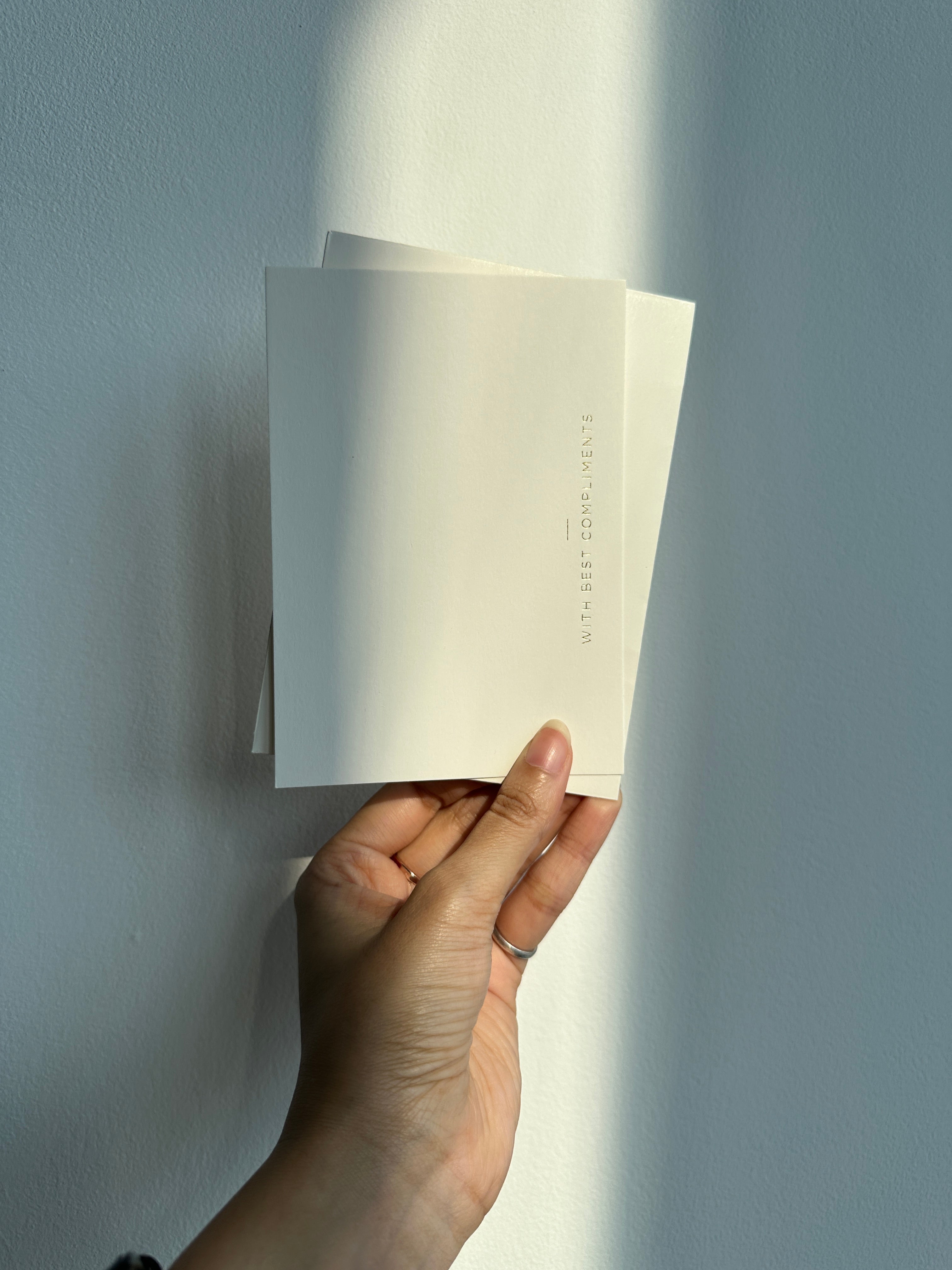 White With best compliment cards (foiled) set of 5