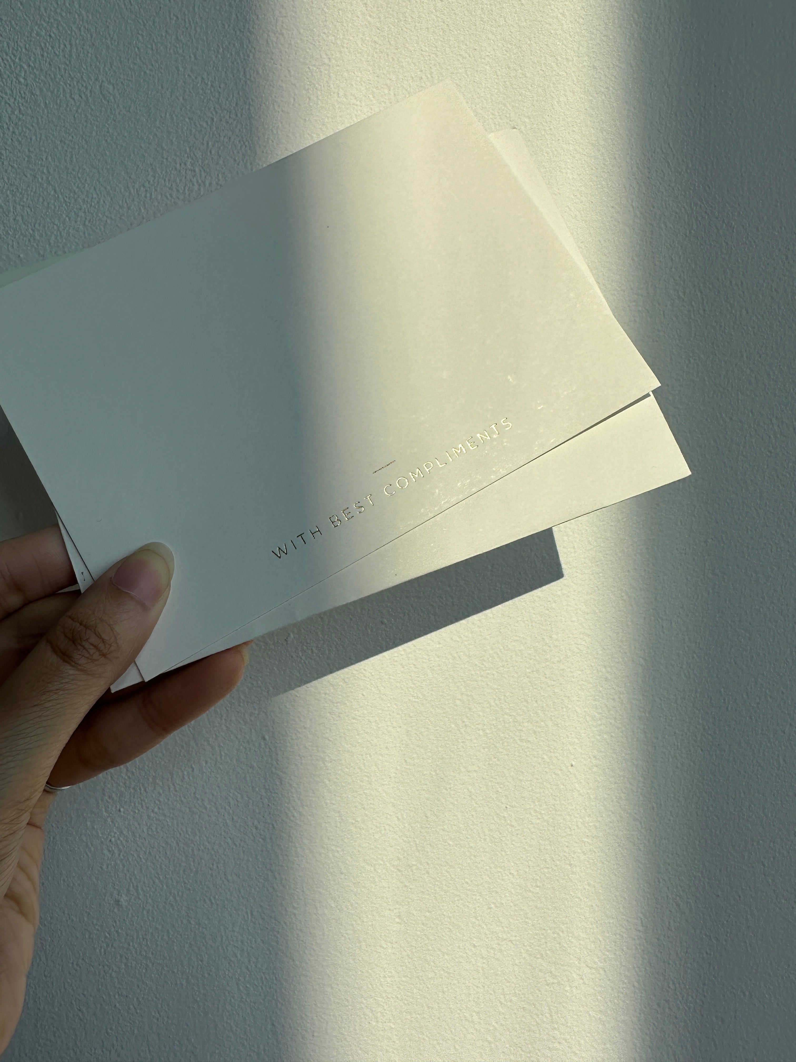White With best compliment cards (foiled) set of 5