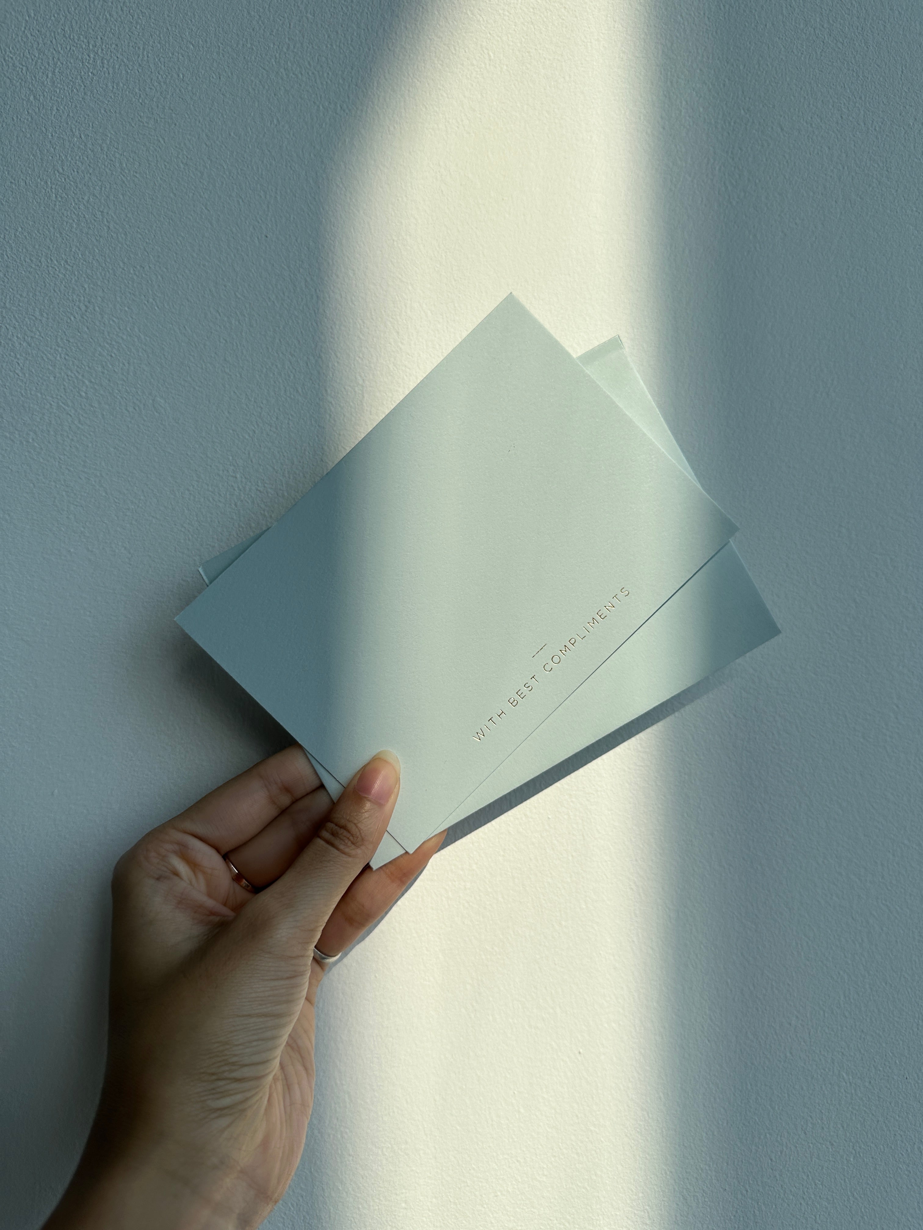 Sky blue With best compliment cards (foiled) set of 5