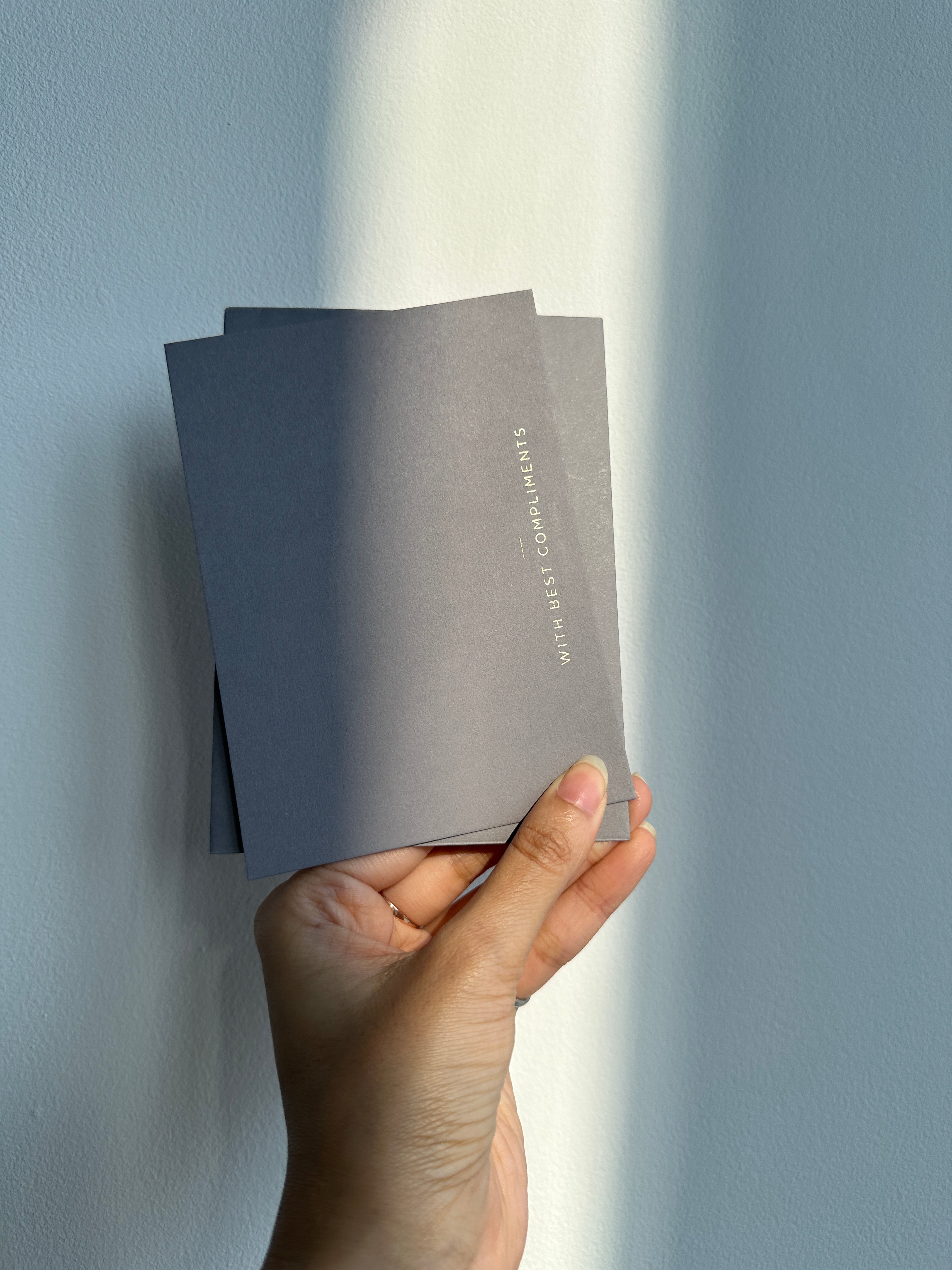 Smokey grey With best compliment cards (foiled) set of 5