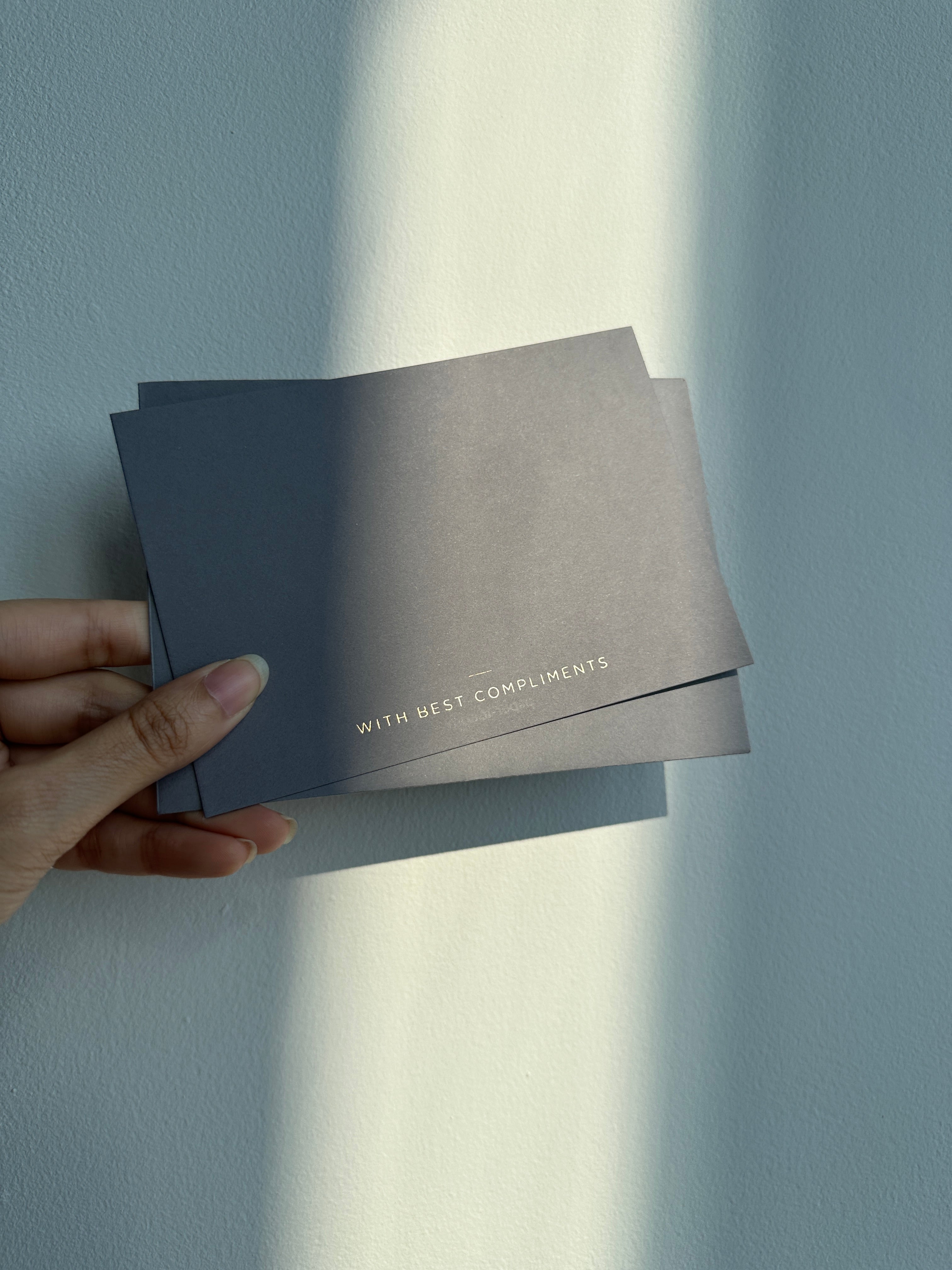 Smokey grey With best compliment cards (foiled) set of 5
