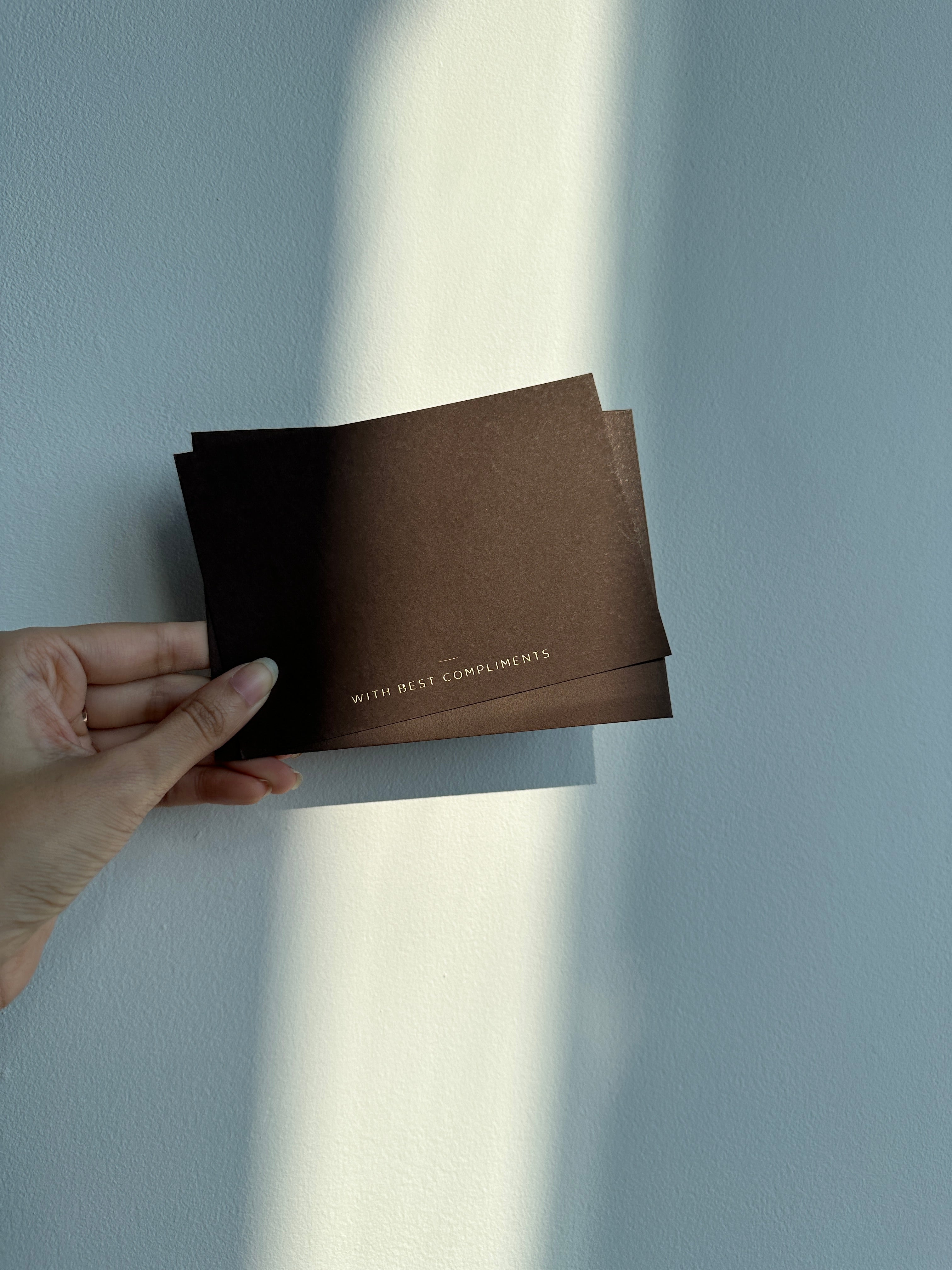 Mahogany With best compliment cards (foiled) set of 5