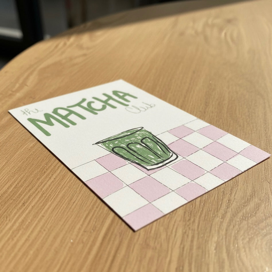 Matcha mood note cards (set of 8 note cards)