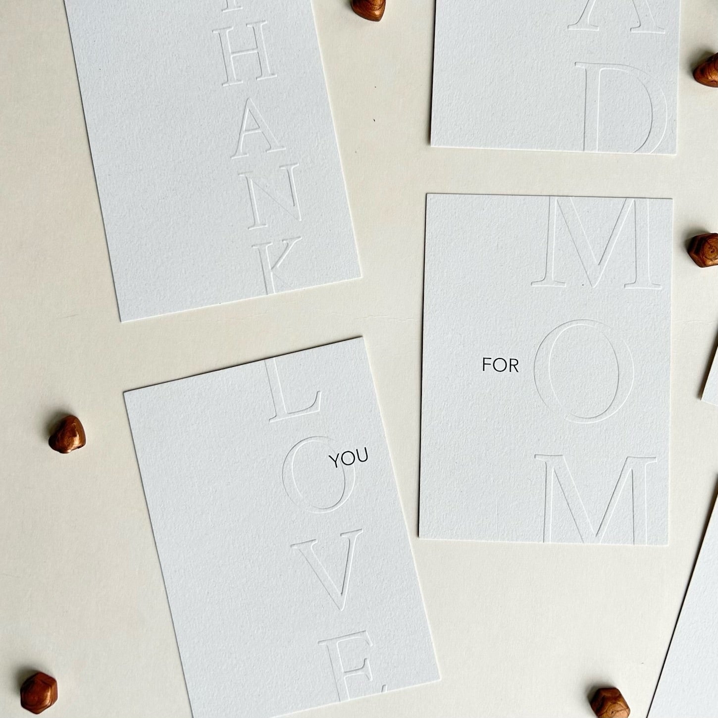 Affection embossed note cards | Set of 6