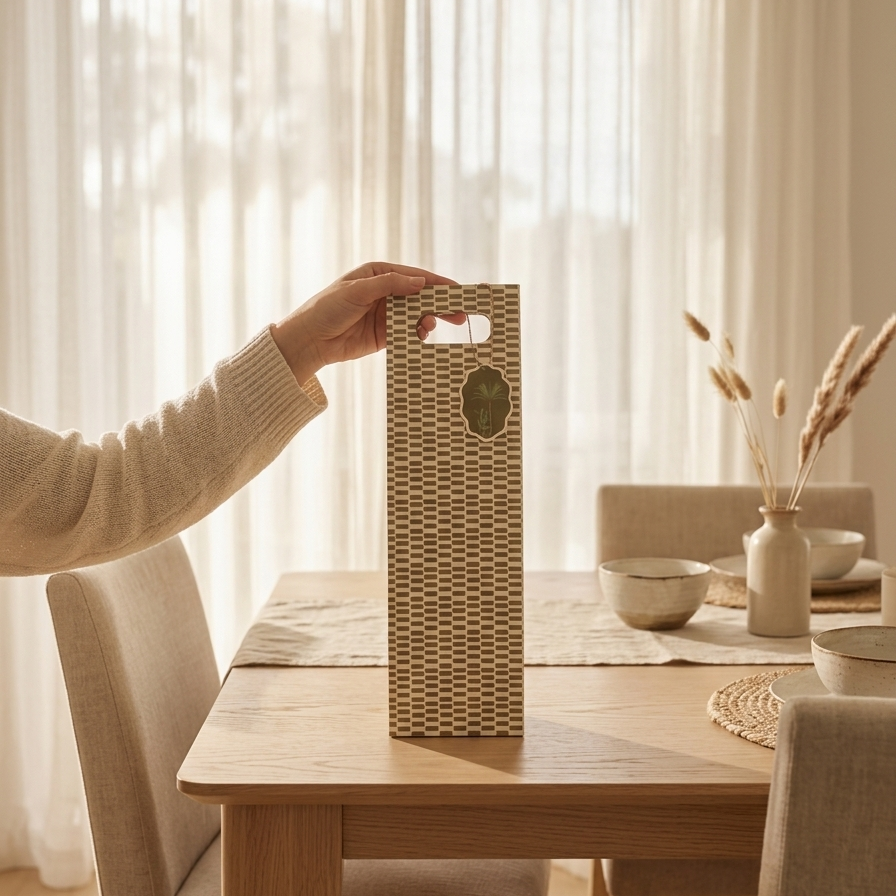 Oak Wine Bag (4 × 16.5 × 4 inches)