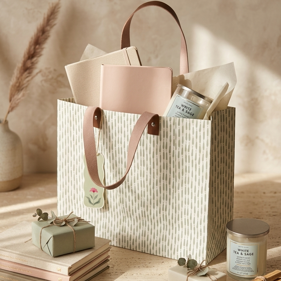 Sage Gift Bag (15 × 9.5 × 4.5 inches)