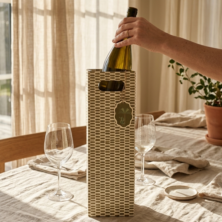 Oak Wine Bag (4 × 16.5 × 4 inches)