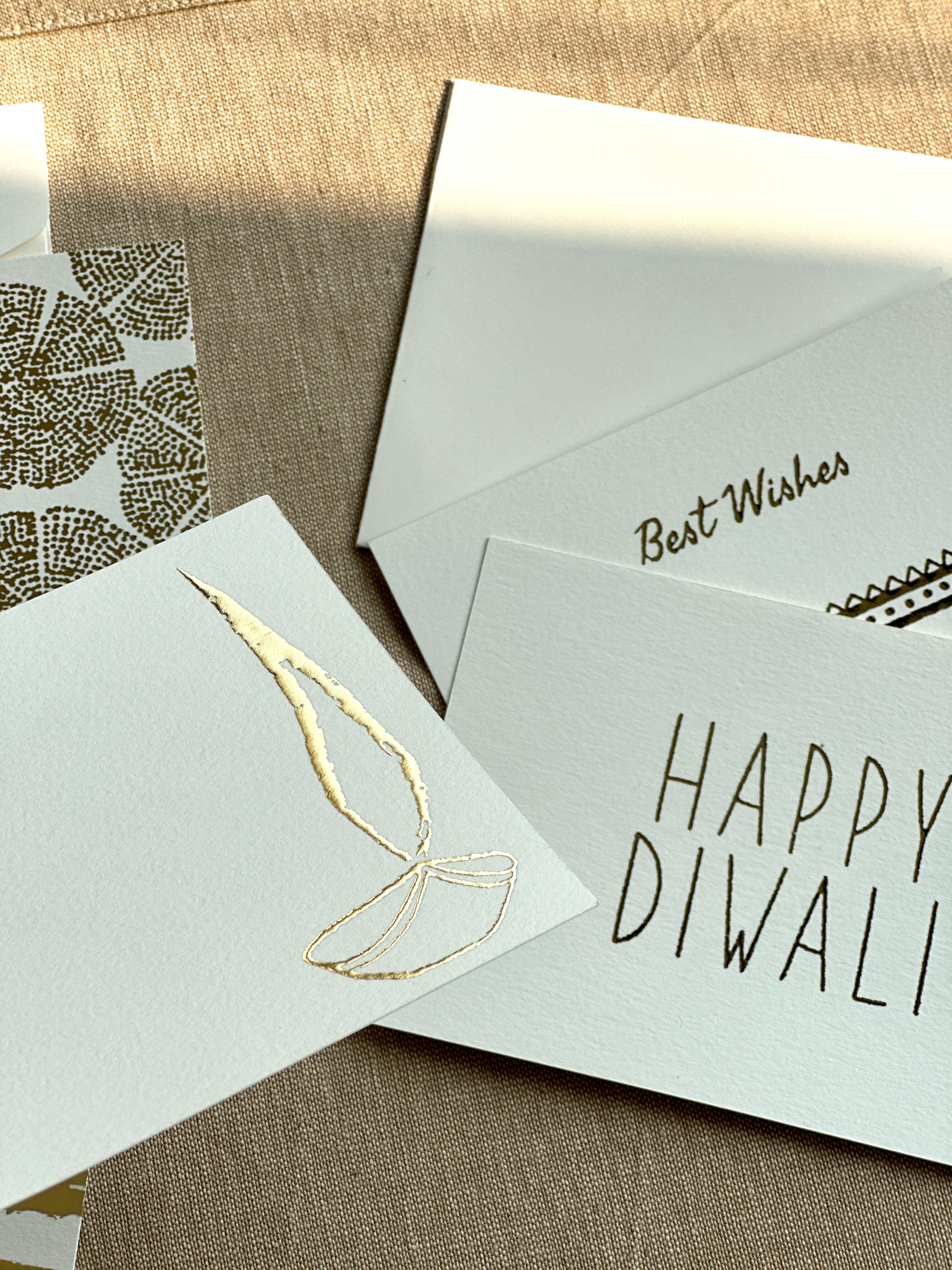 Diwali festive cards (foiled) set of 6